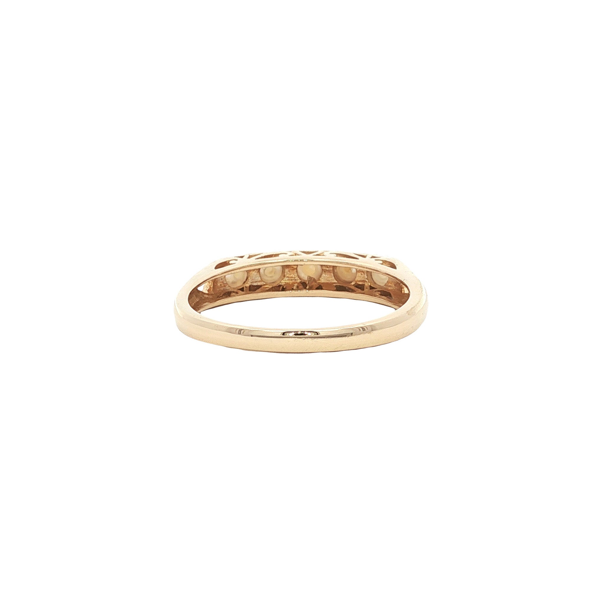 Gold ring with pearl 14 kt