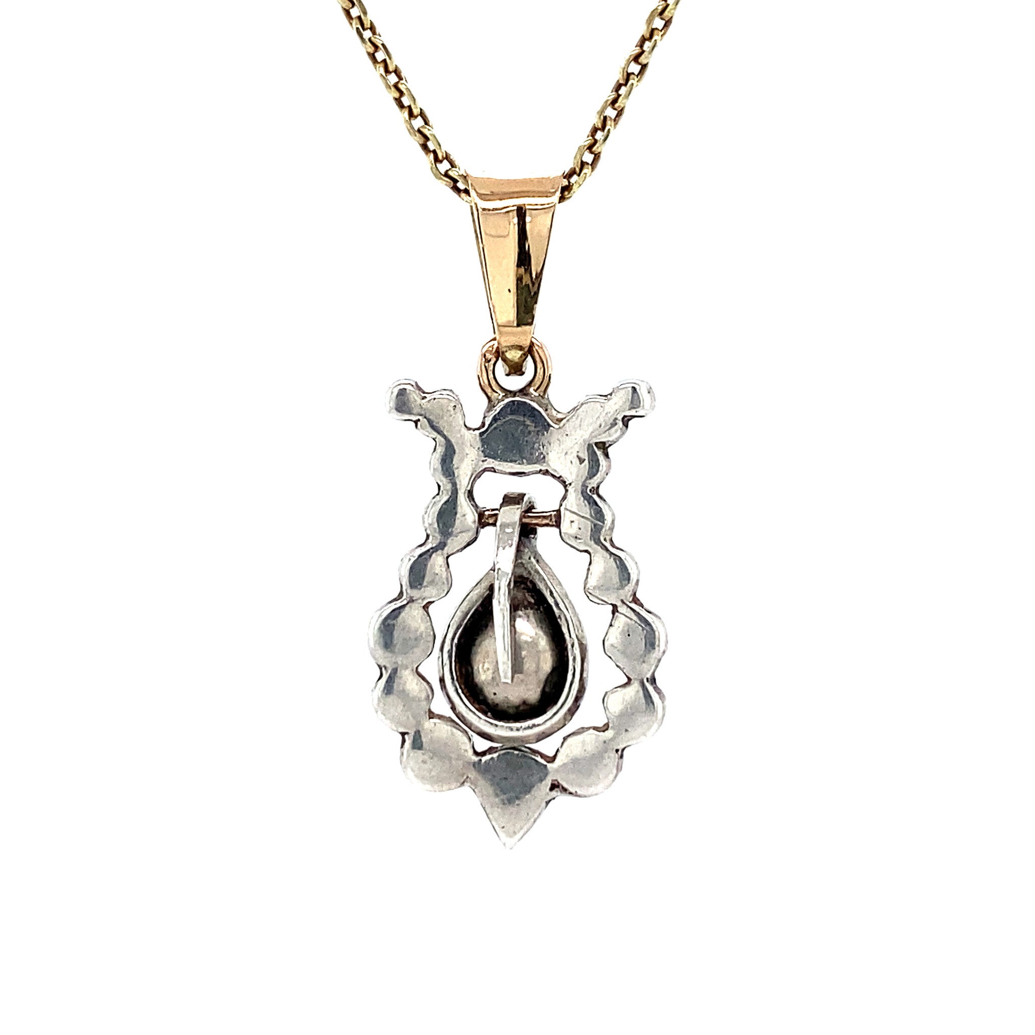 Silver pendant with diamond 14 kt/925