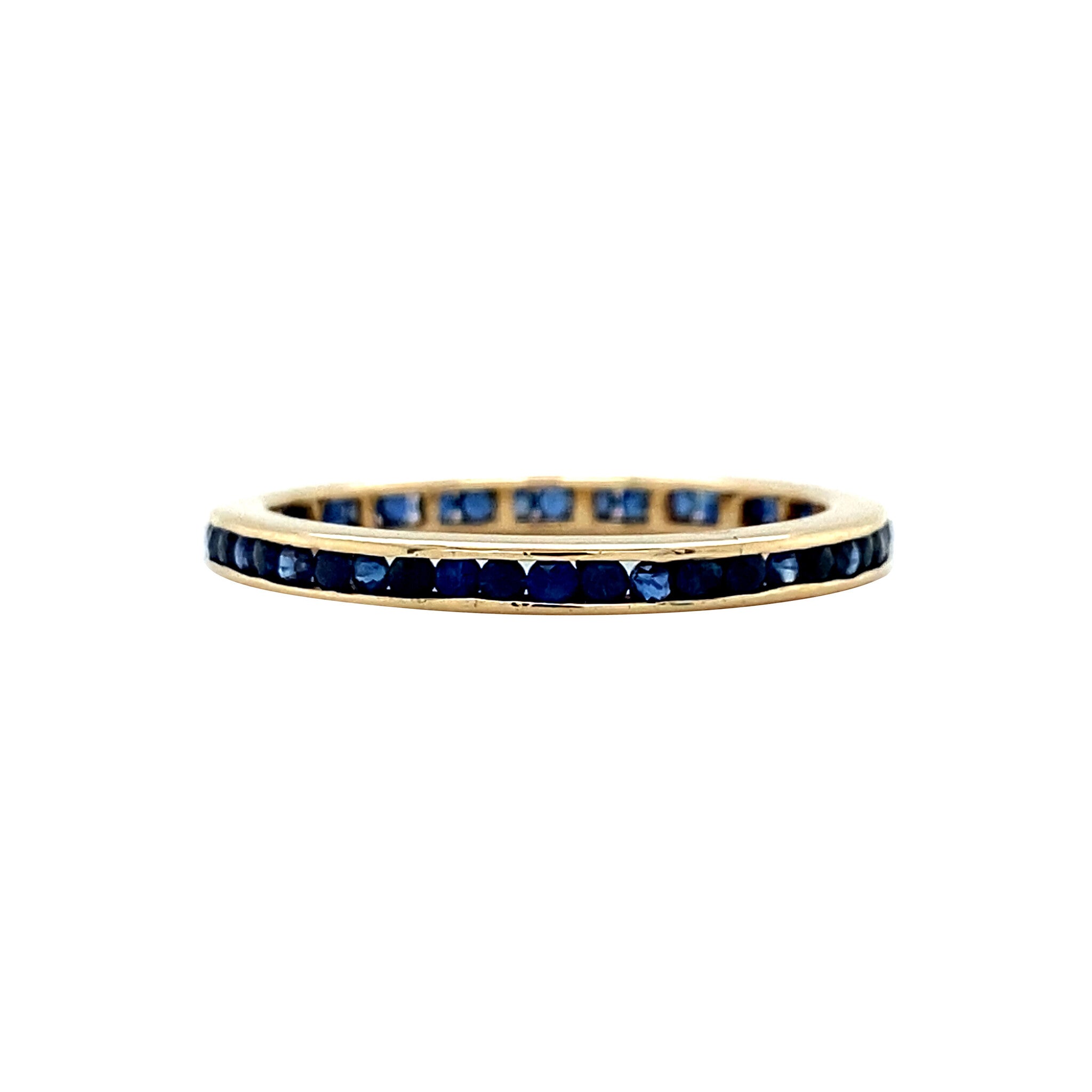 14 kt gold ring with natural sapphire