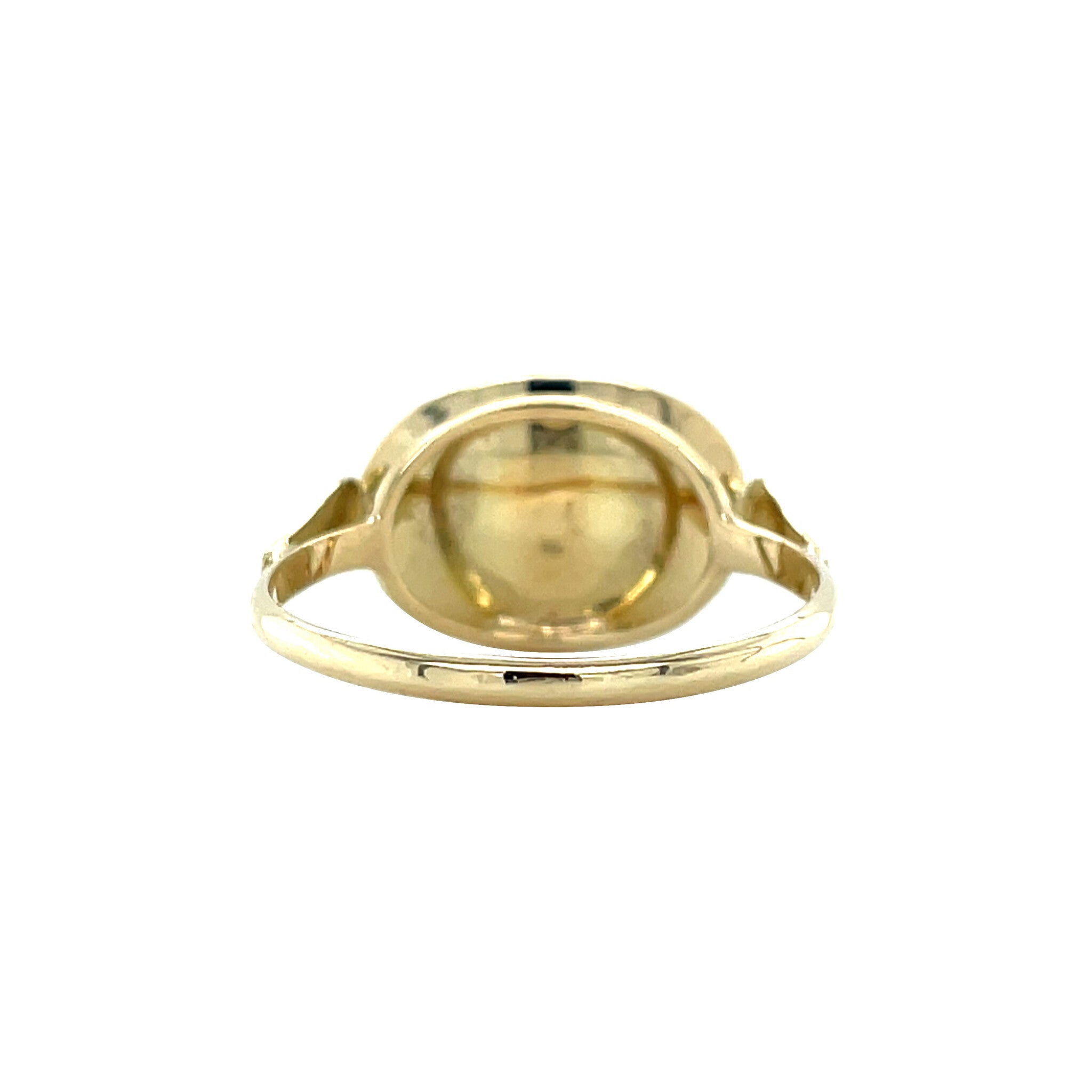 Gouden vintage ring met spinel en opaal 14 kt