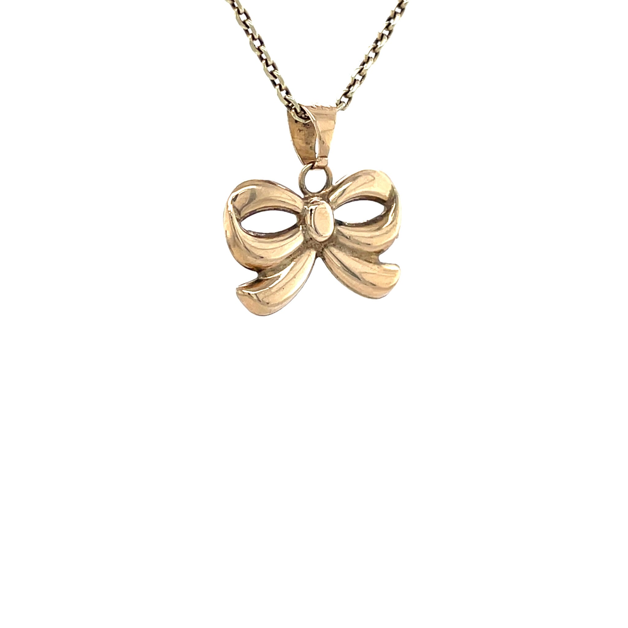 9 kt bow pendant