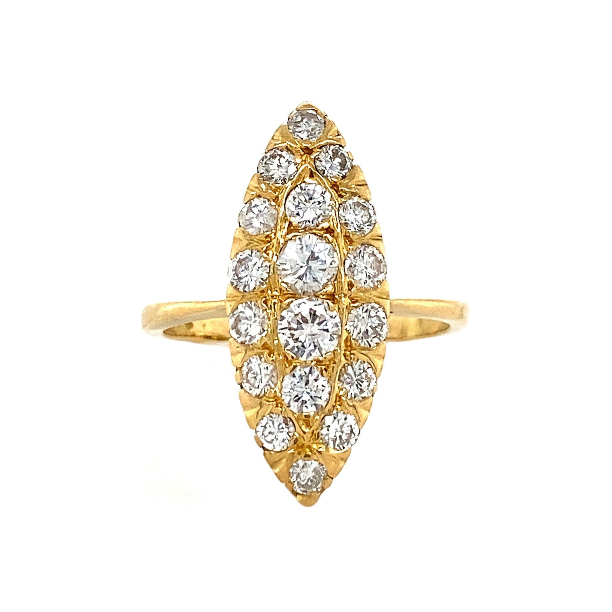 Gouden ring met diamant 18 krt