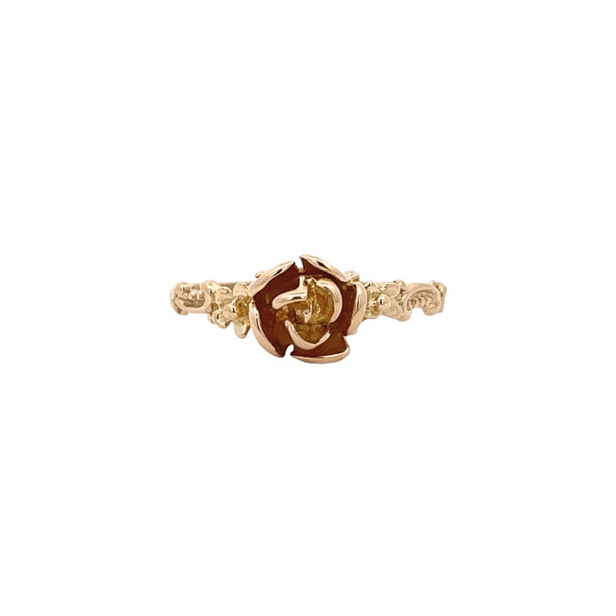 Vintage 14 kt gold rose ring
