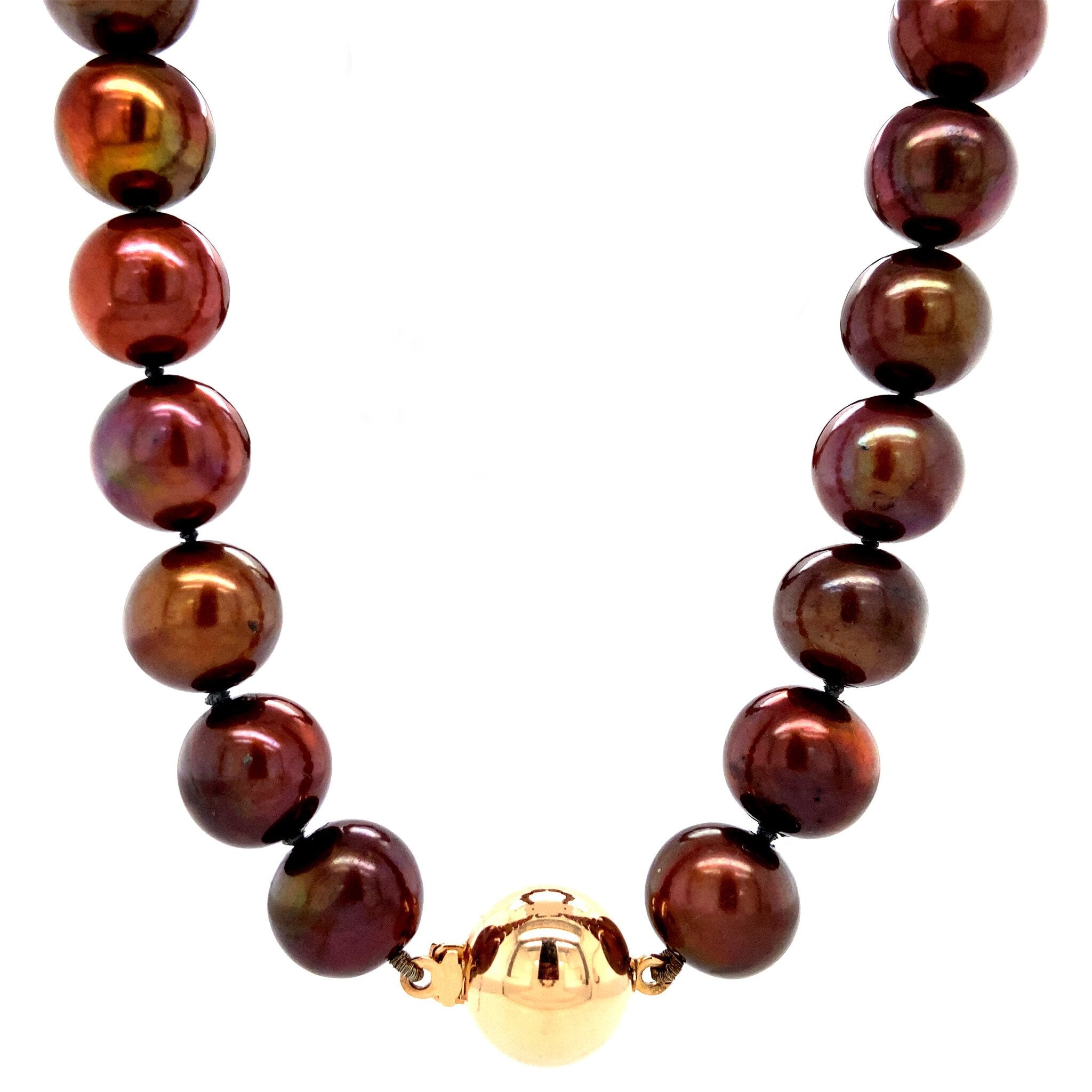 Parel collier met gouden sluiting 14 krt