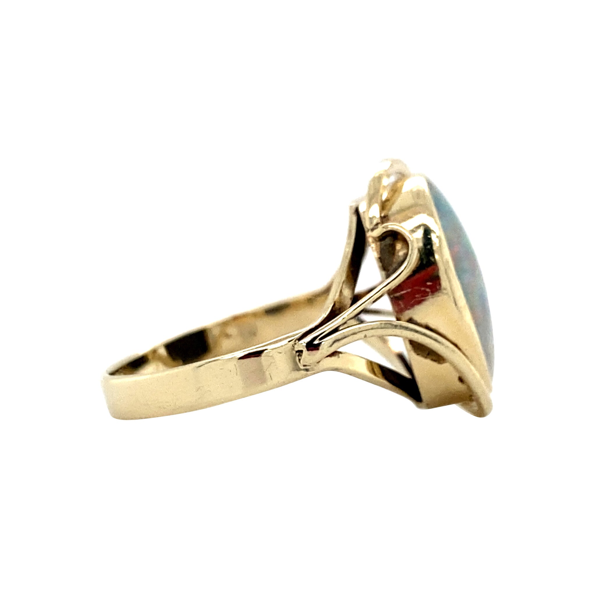 Ring with opal triplet 9 kt