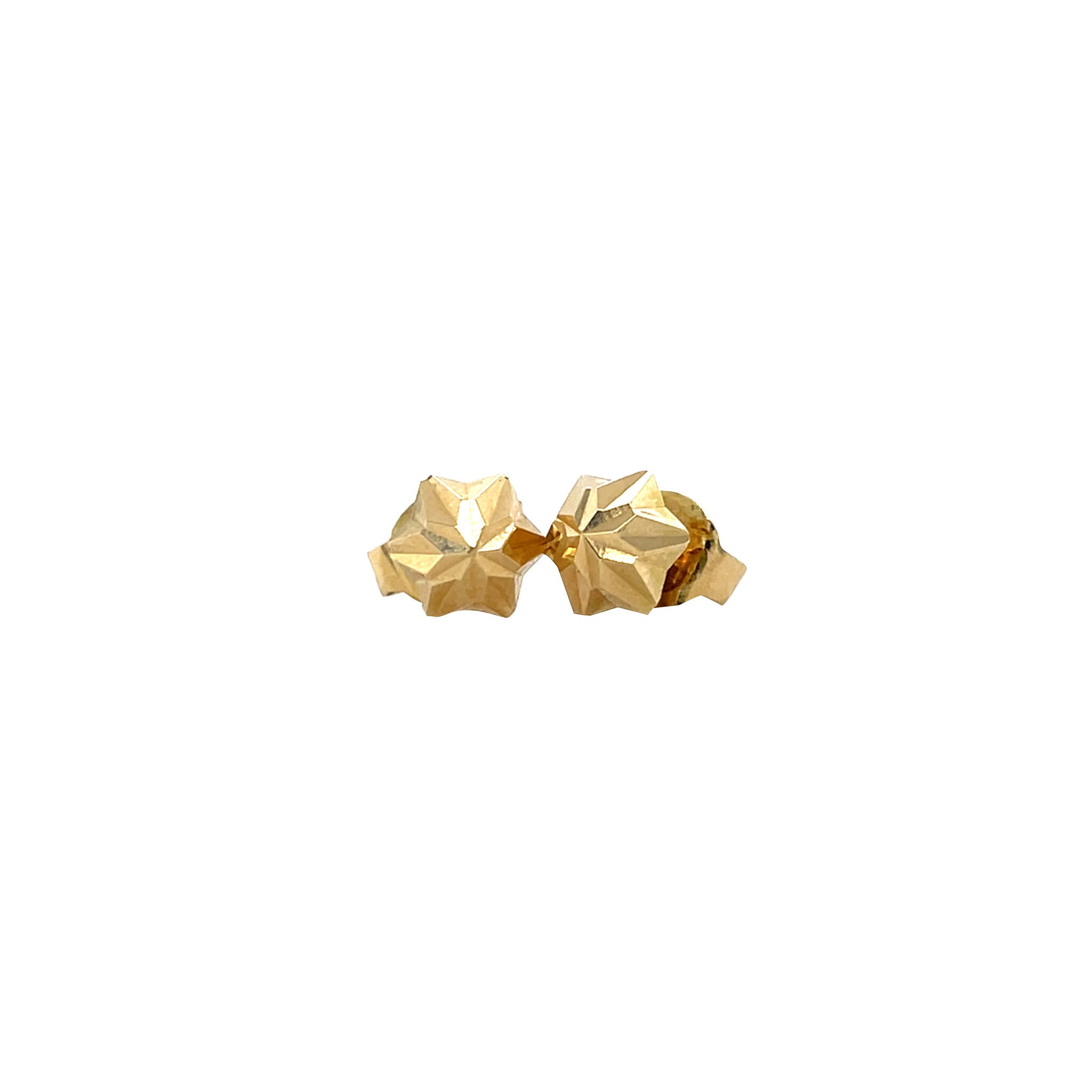 Vintage gold fantasy stud earrings, 14 kt