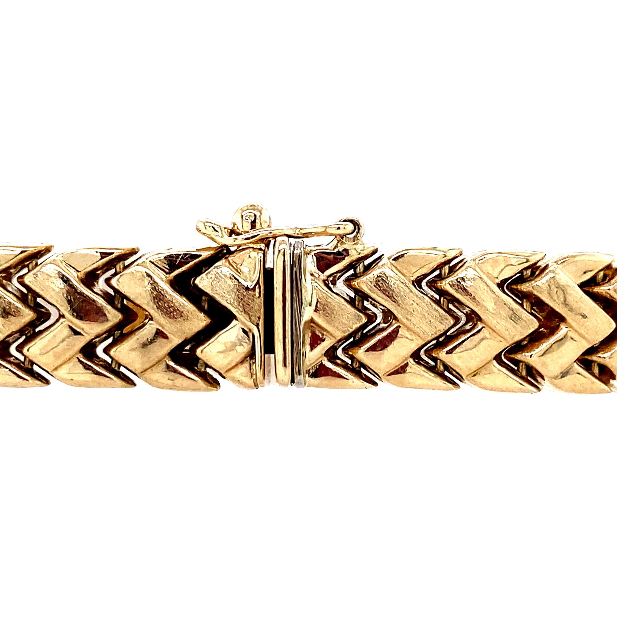 Gouden armband fantasie 18.5 cm 14 krt