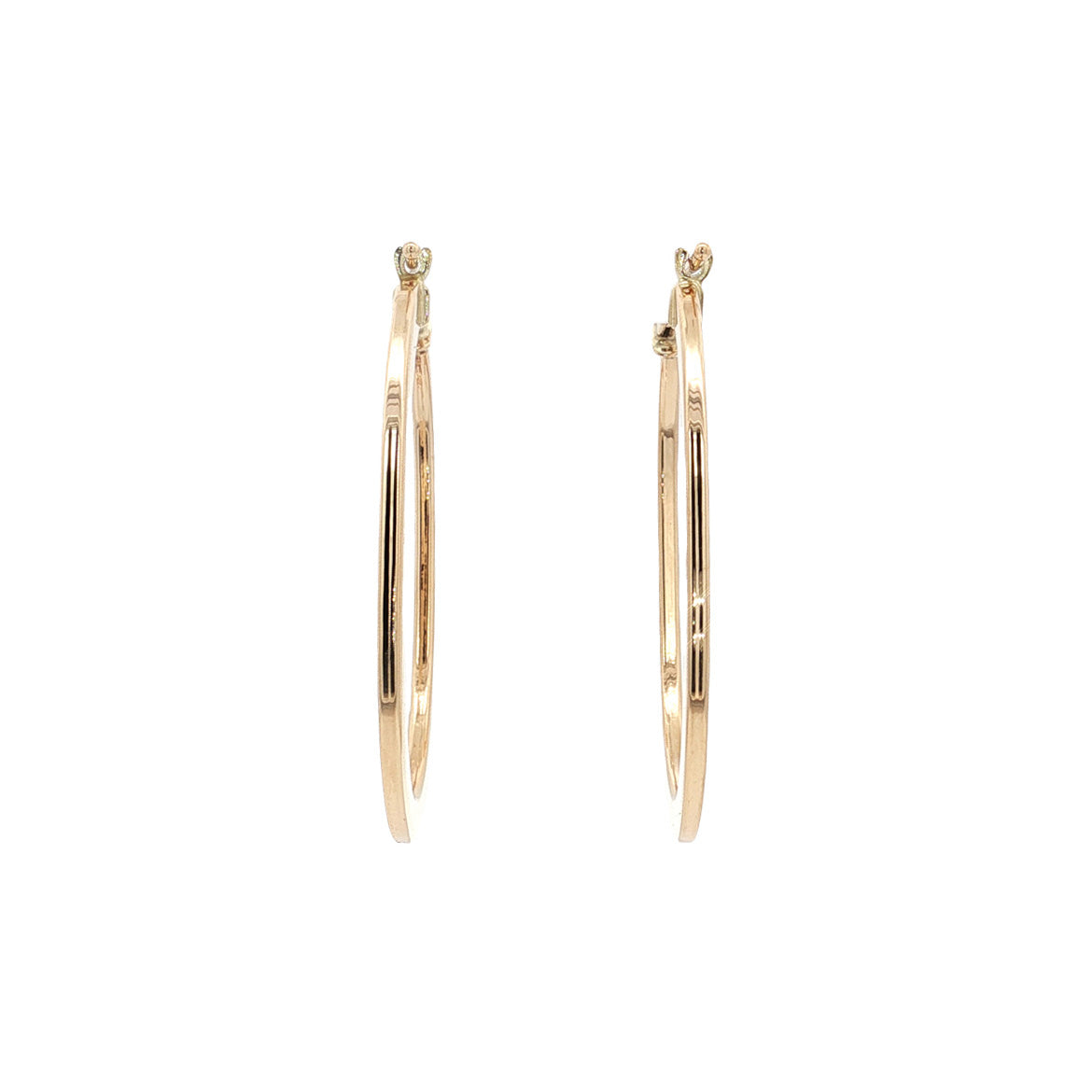 Gladde vintage oorringen 9 kt