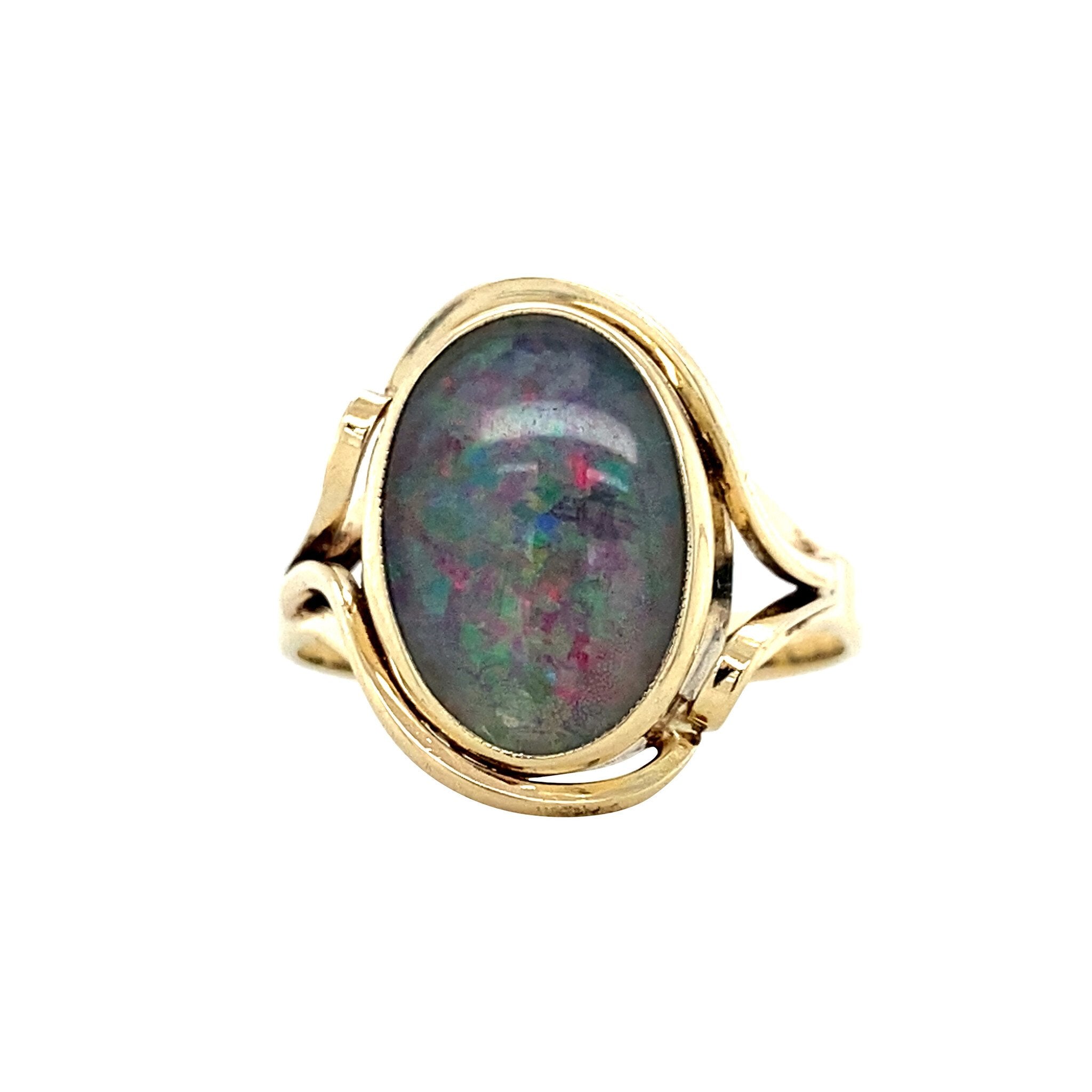 Ring with opal triplet 9 kt
