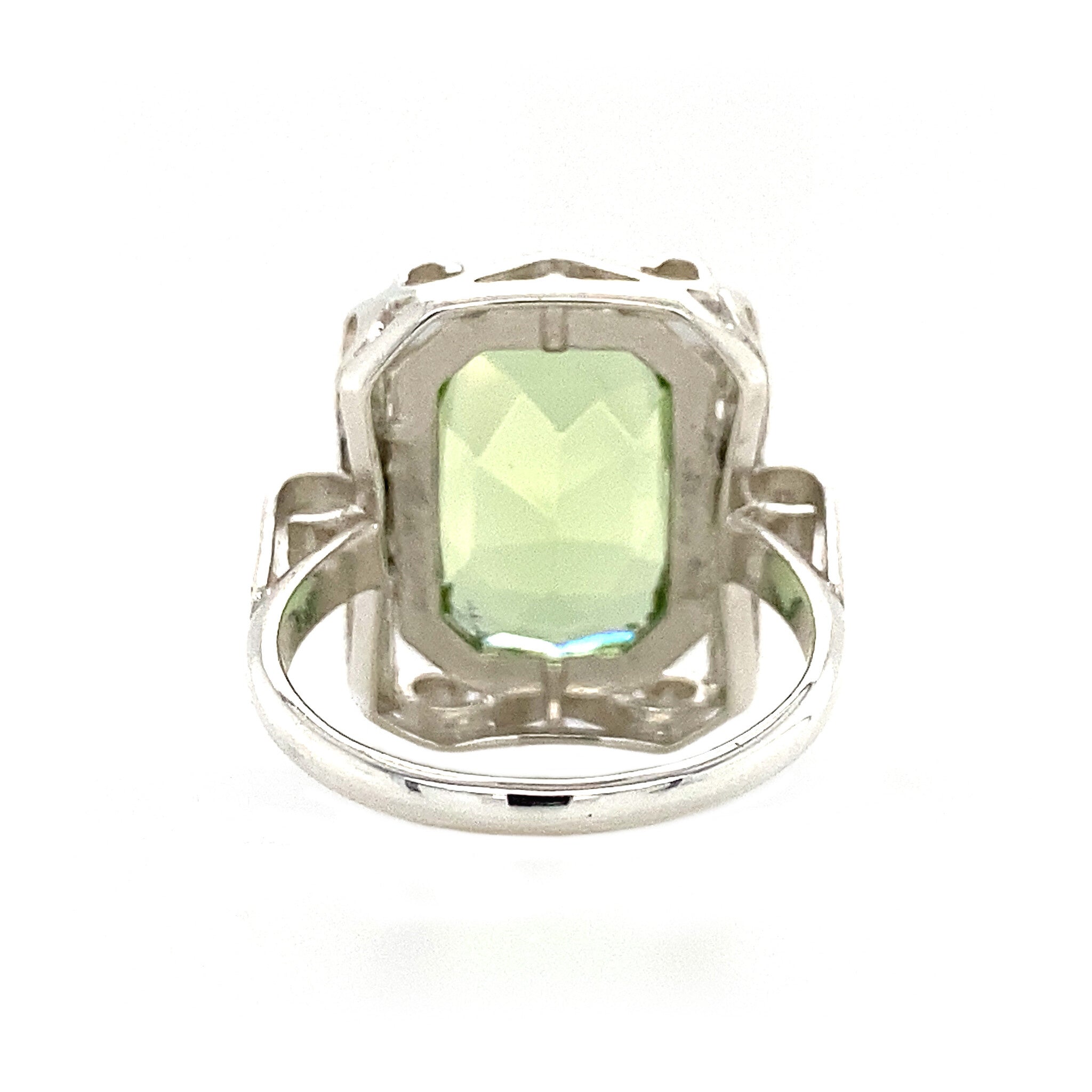 Queen's ring 925 - Lime Quartz