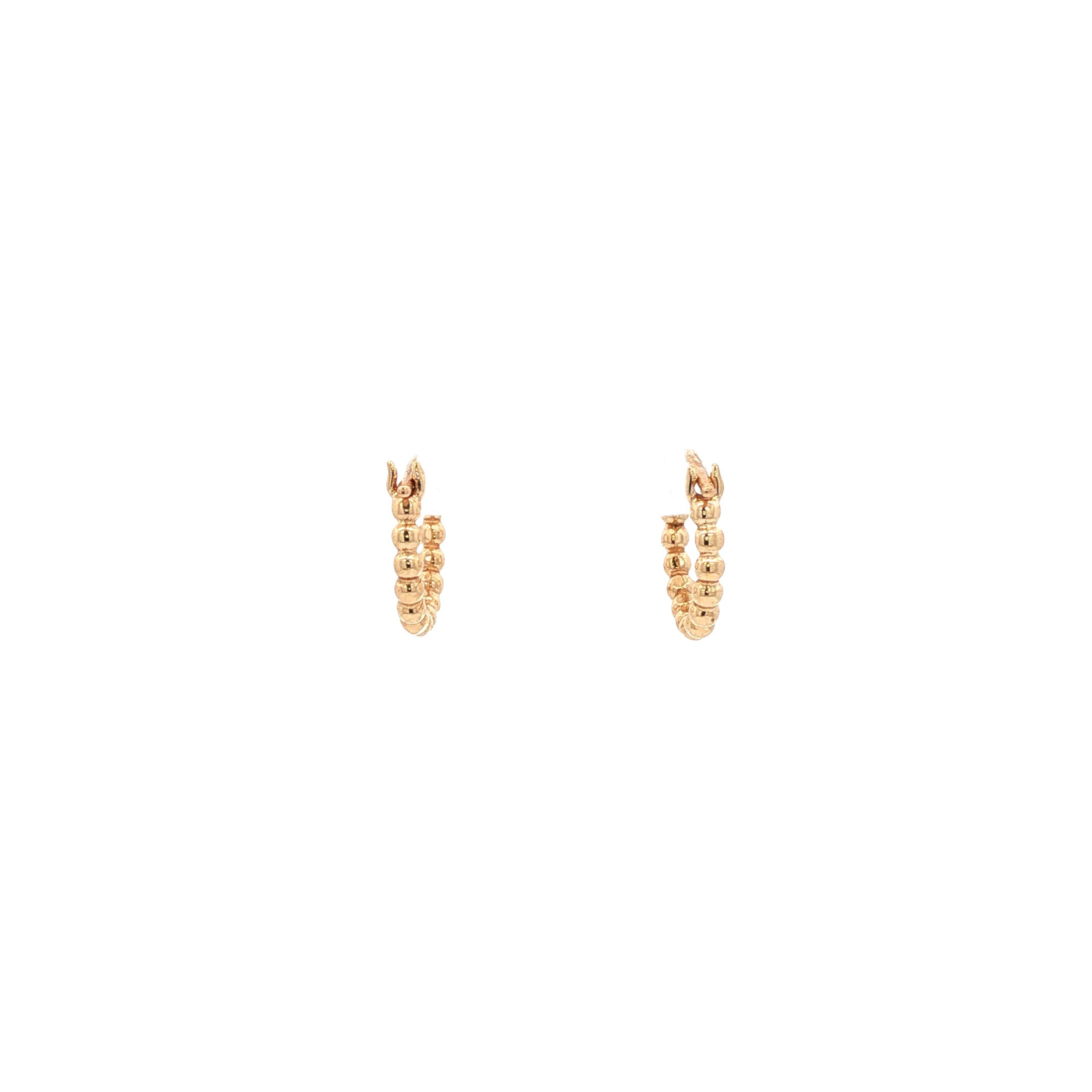 Gouden vintage fantasie oorringen 14 kt