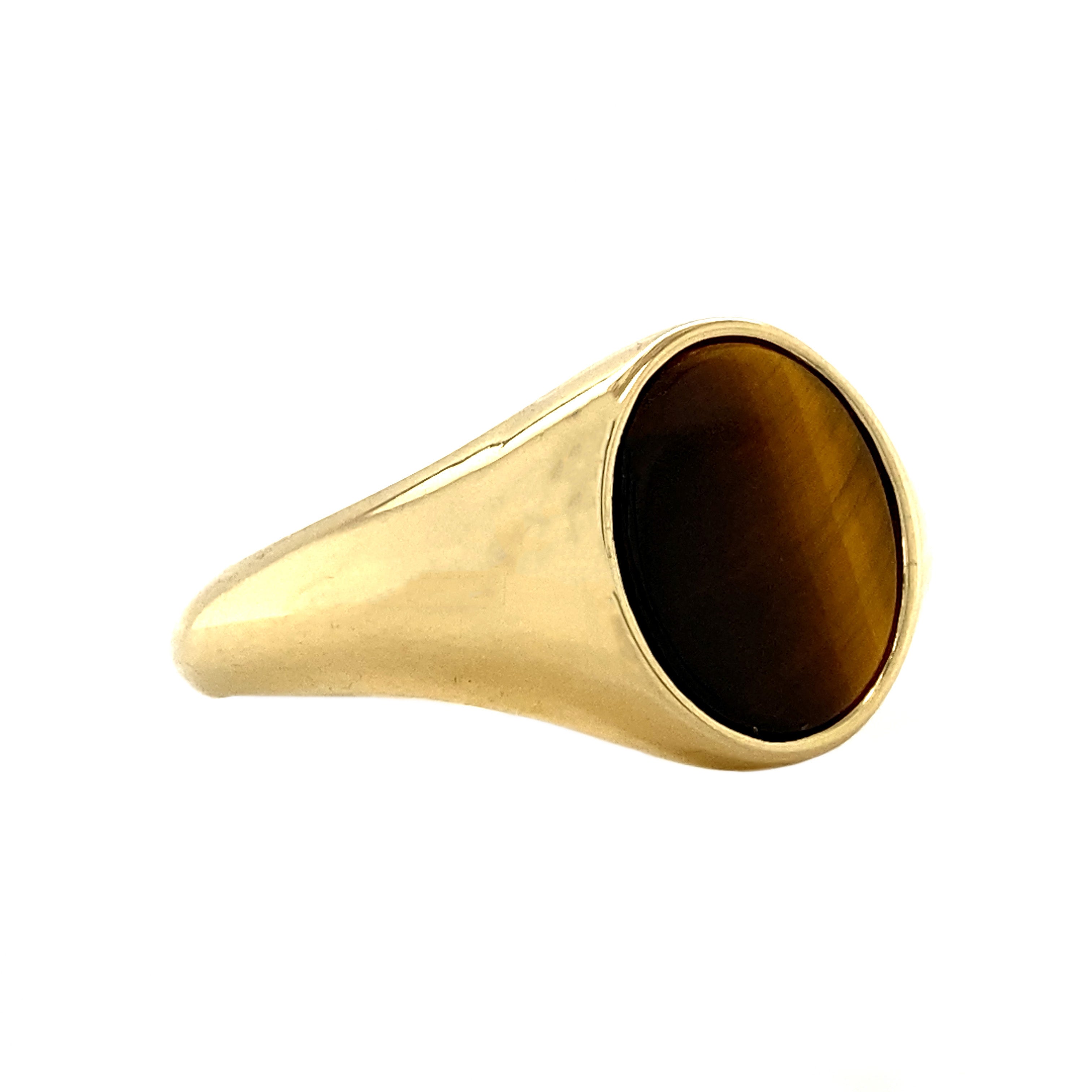 Twiggy ring 14 krt - Tiger Eye