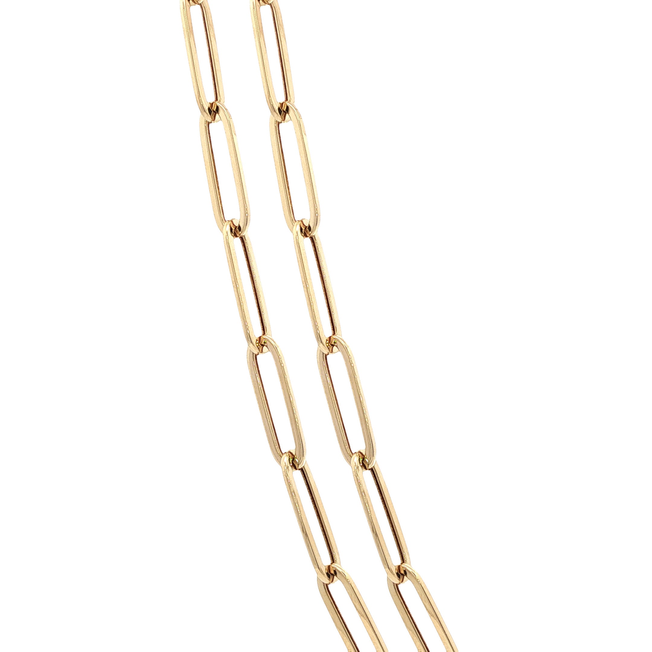 14 kt gold paperclip necklace