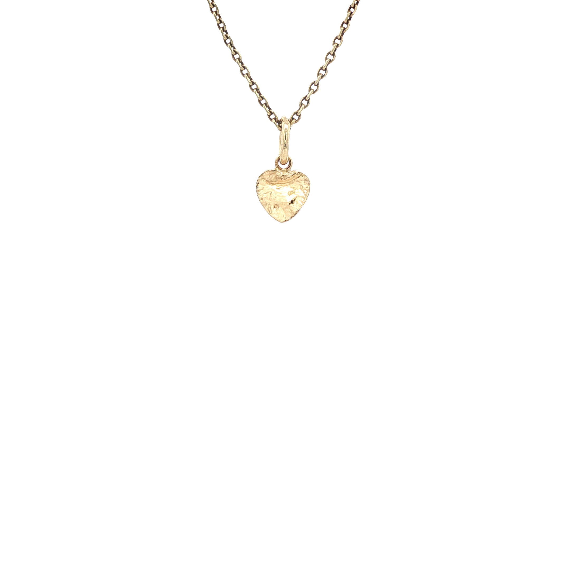 Vintage gold heart pendant 14 kt