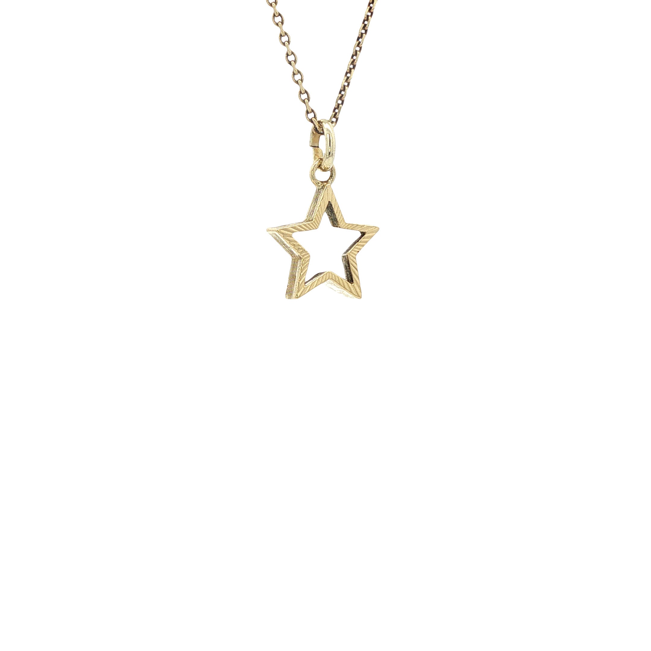 Gouden vintage ster hanger 14 kt