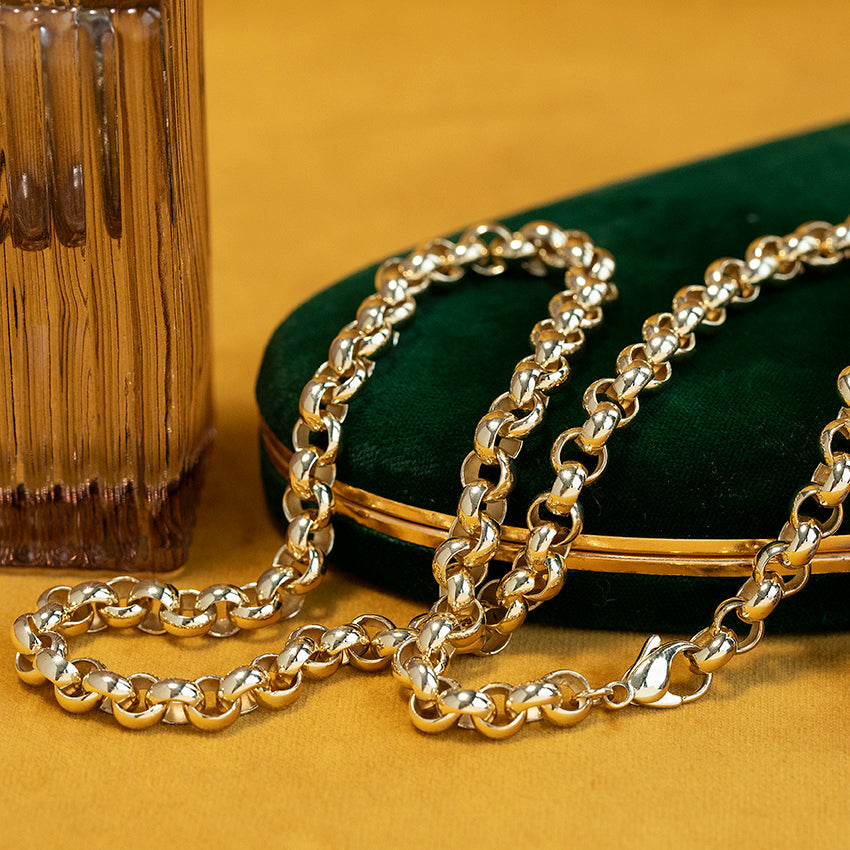 Gouden jasseron collier 14 kt