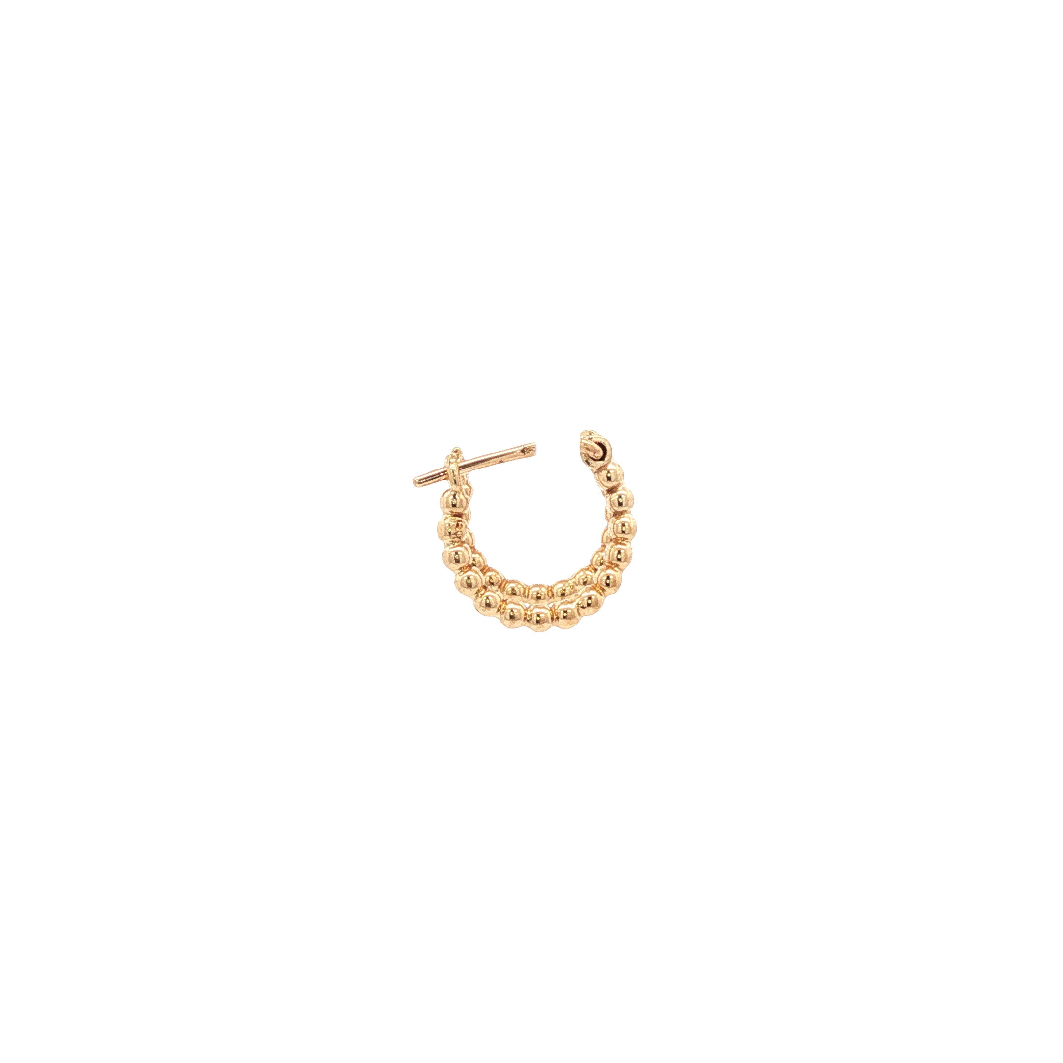 Gouden vintage fantasie oorringen 14 kt