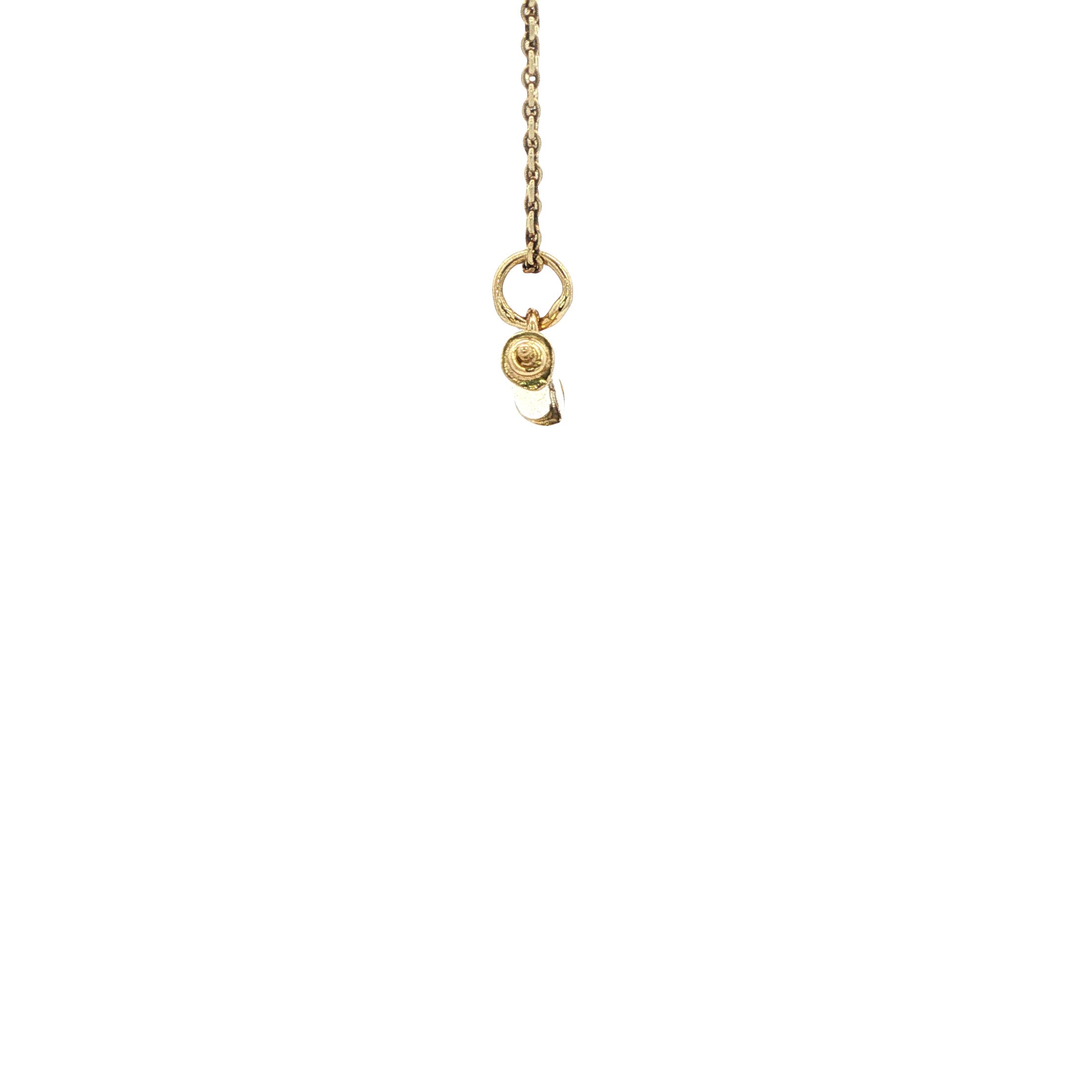 Gouden vintage deegroller hanger 14 kt
