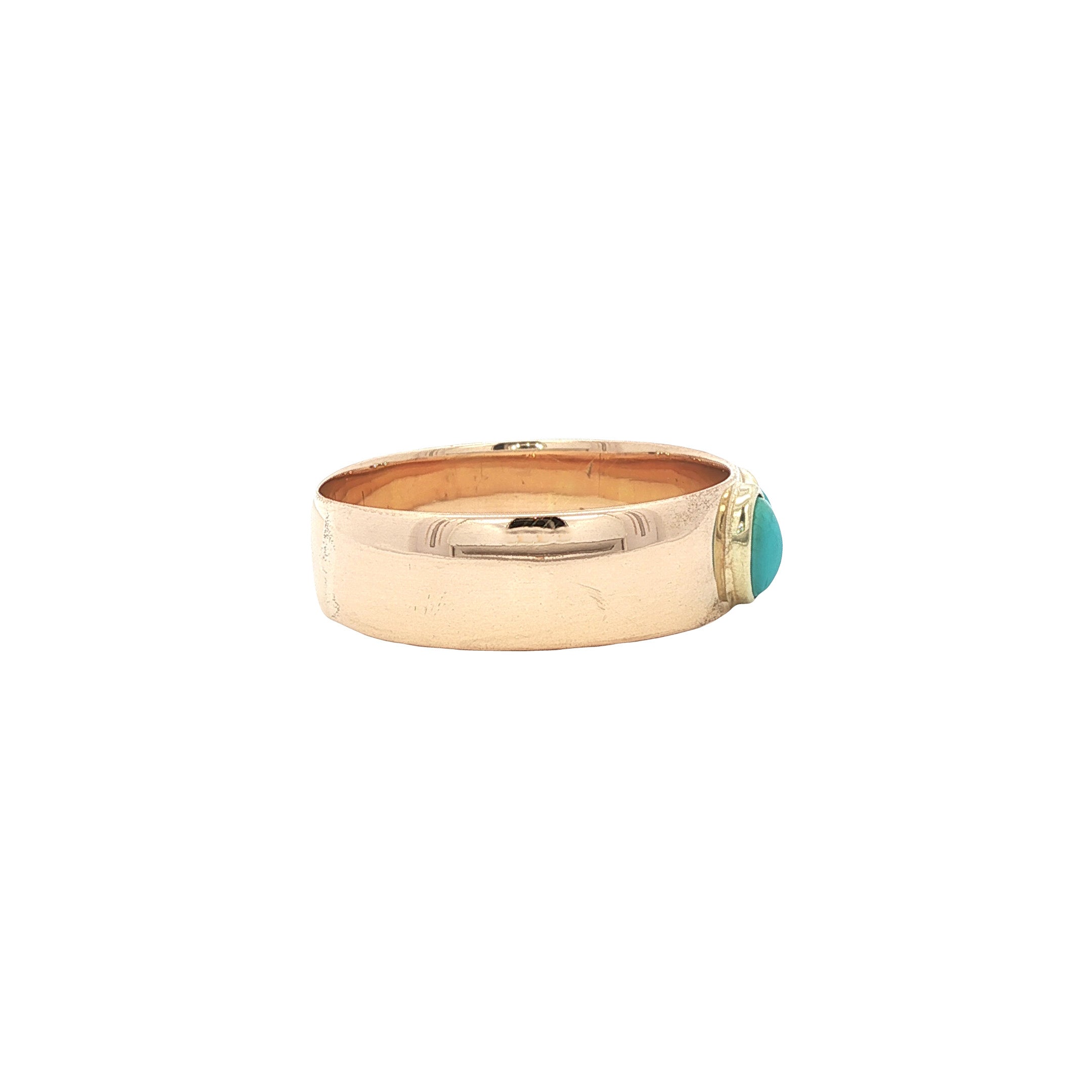 Gouden ring met turkoois 14 kt