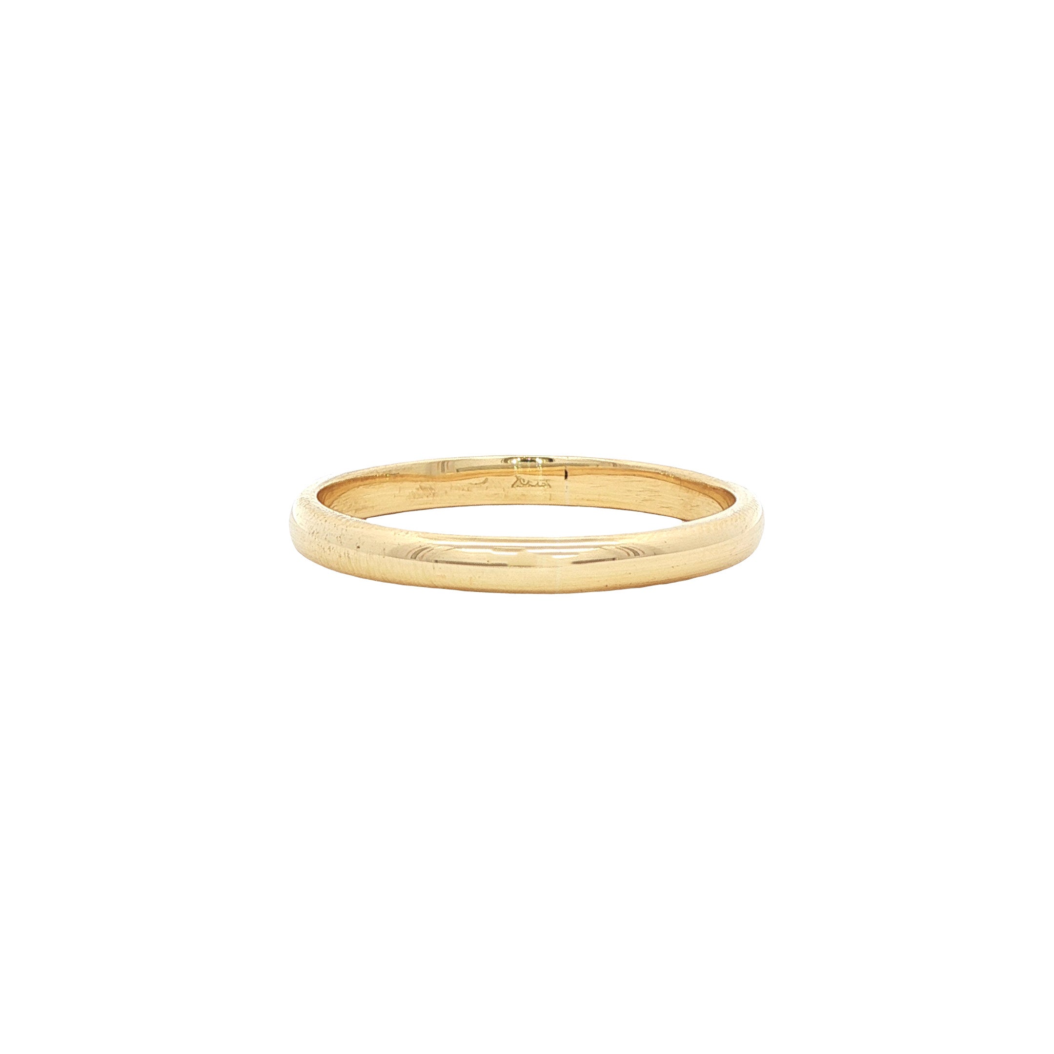 Gouden vintage gladde ring 14 kt