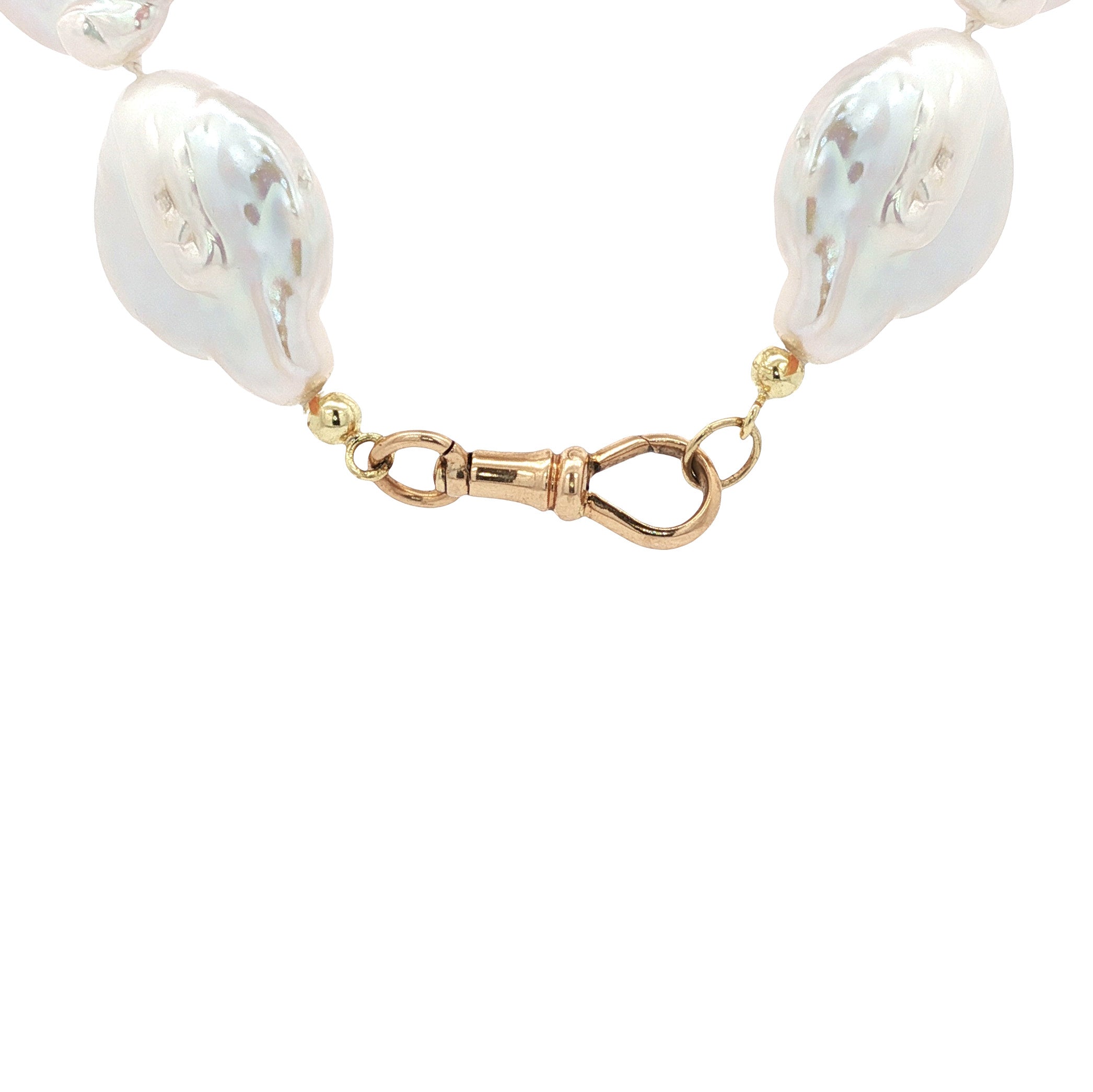 Parel collier met gouden sluiting 14 kt