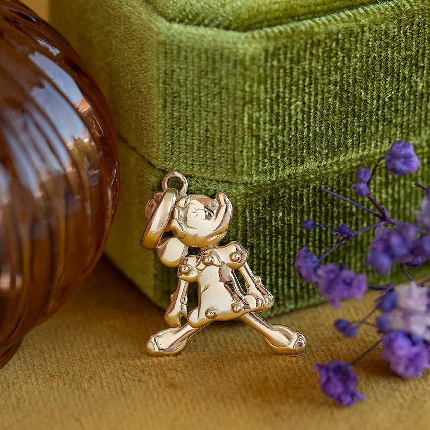 Vintage gold Minnie Mouse pendant 14 kt