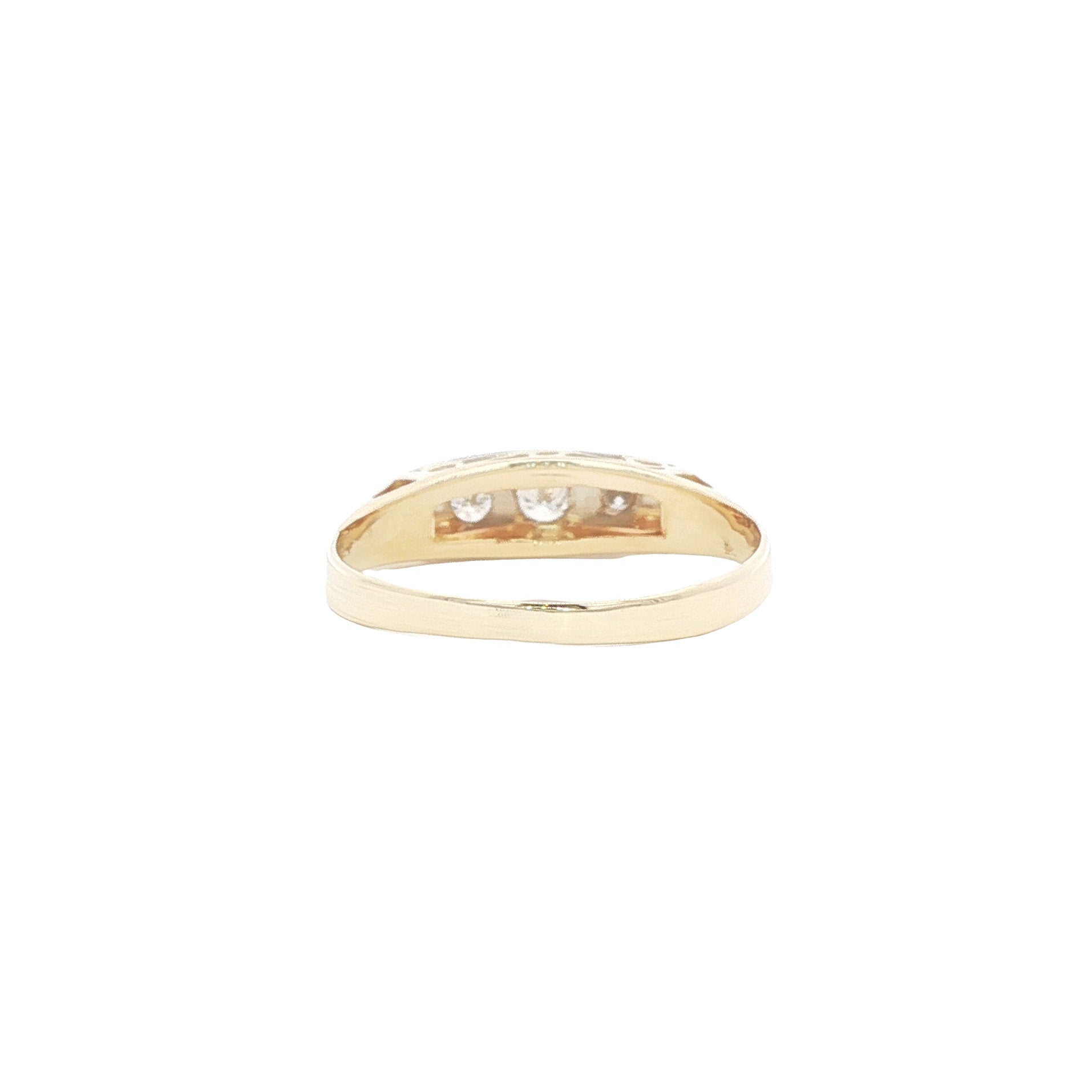 Vintage gold ring with diamond, 14 kt