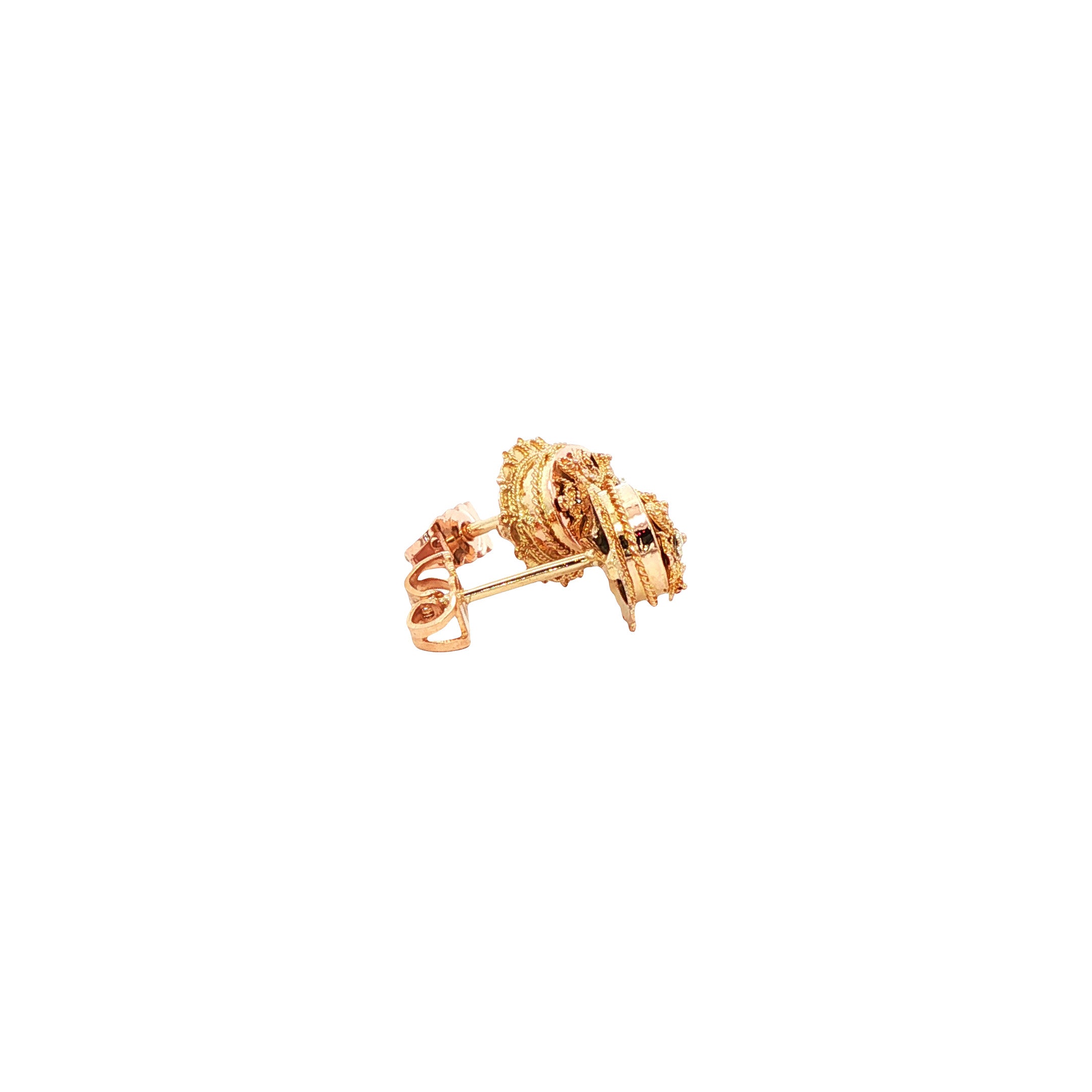 14 kt gold fantasy stud earrings