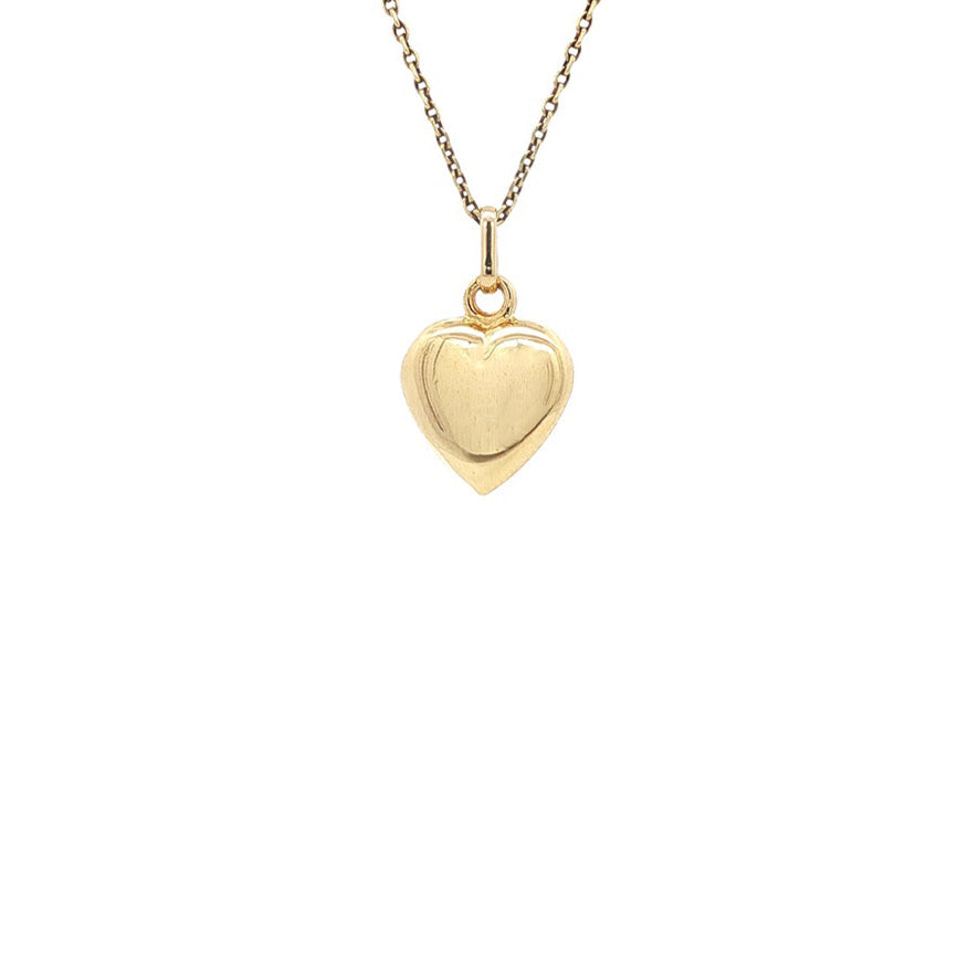 Gouden hart hanger met gravure 14 kt