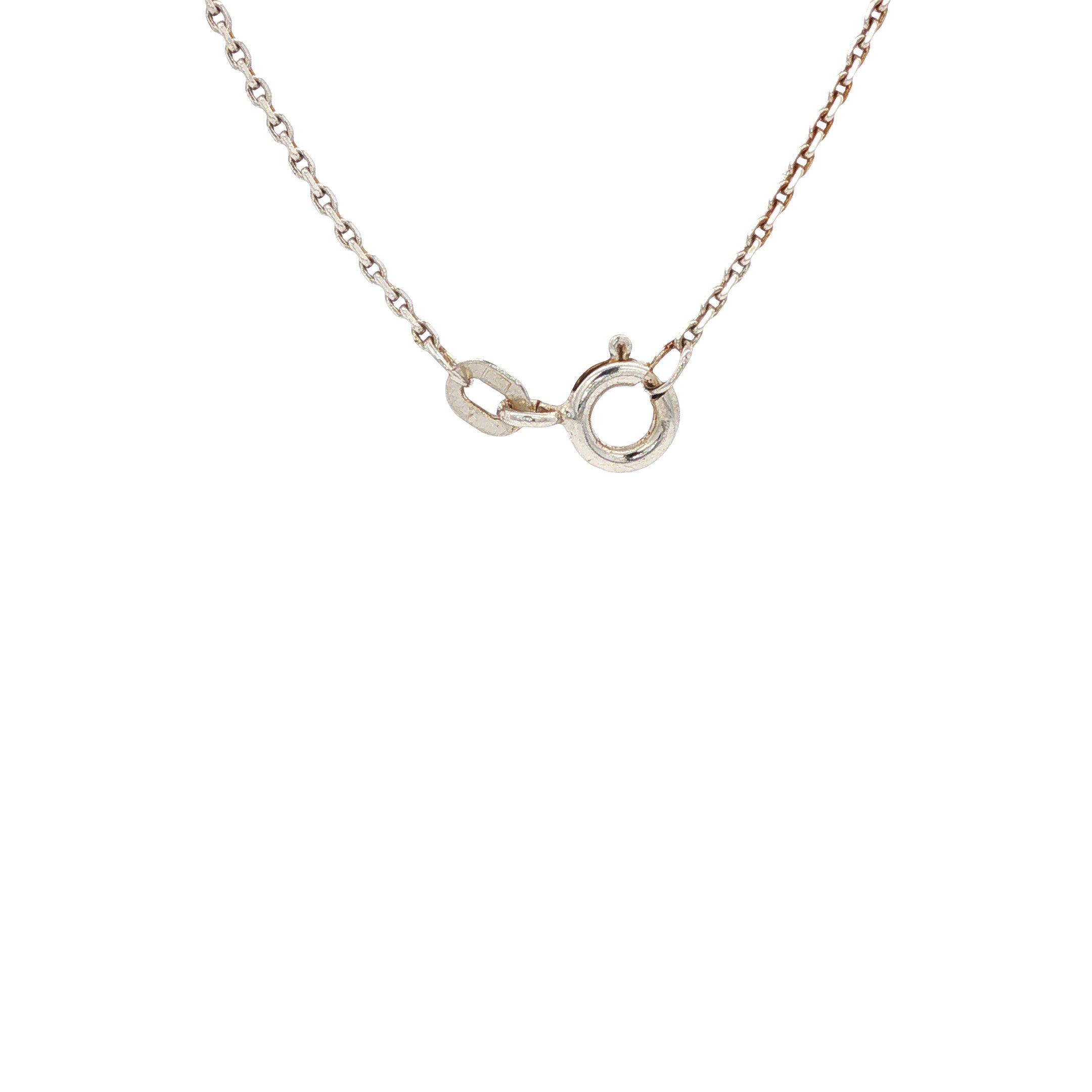 Witgouden vintage anker collier 14 kt