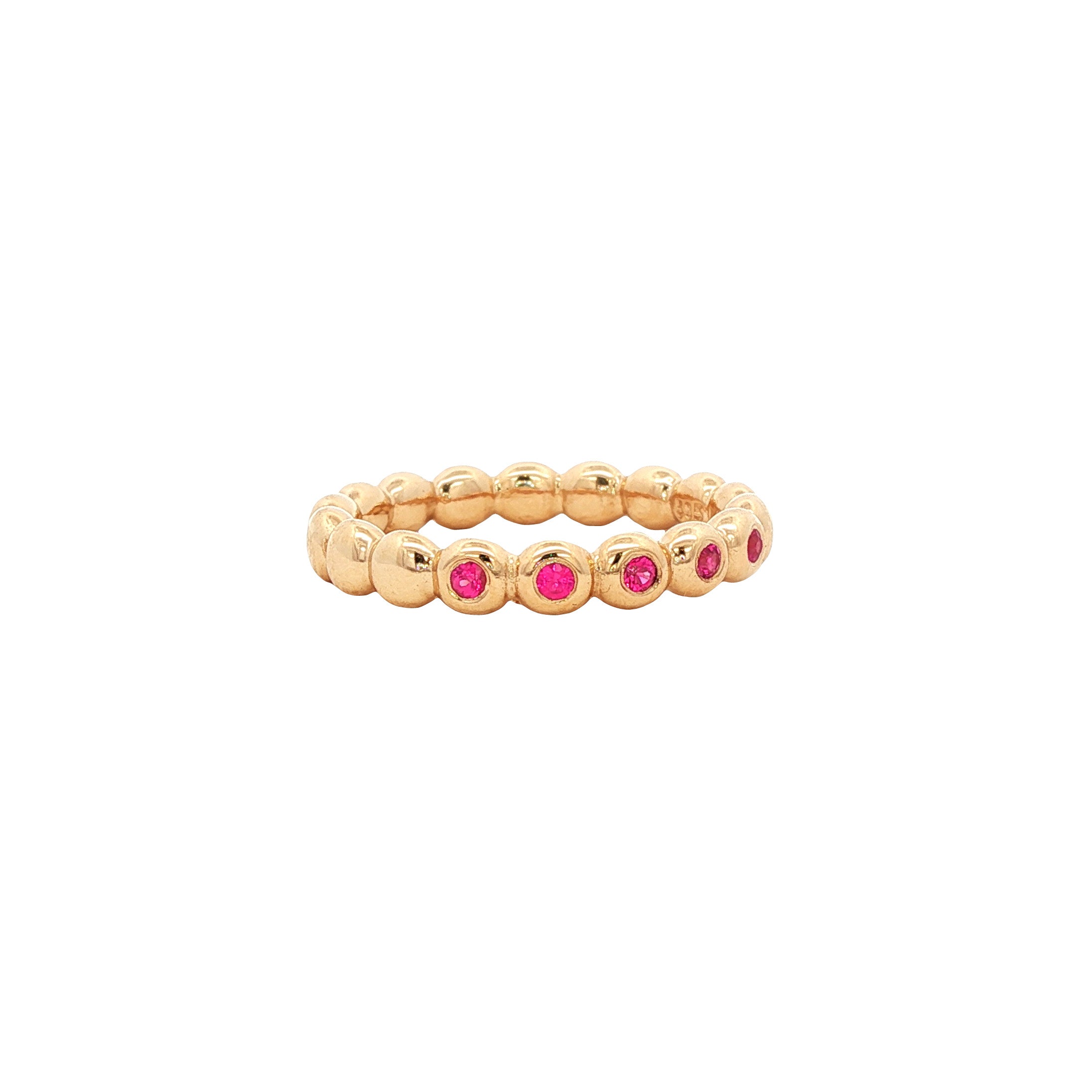 Vintage gold ring with ruby, 14 kt