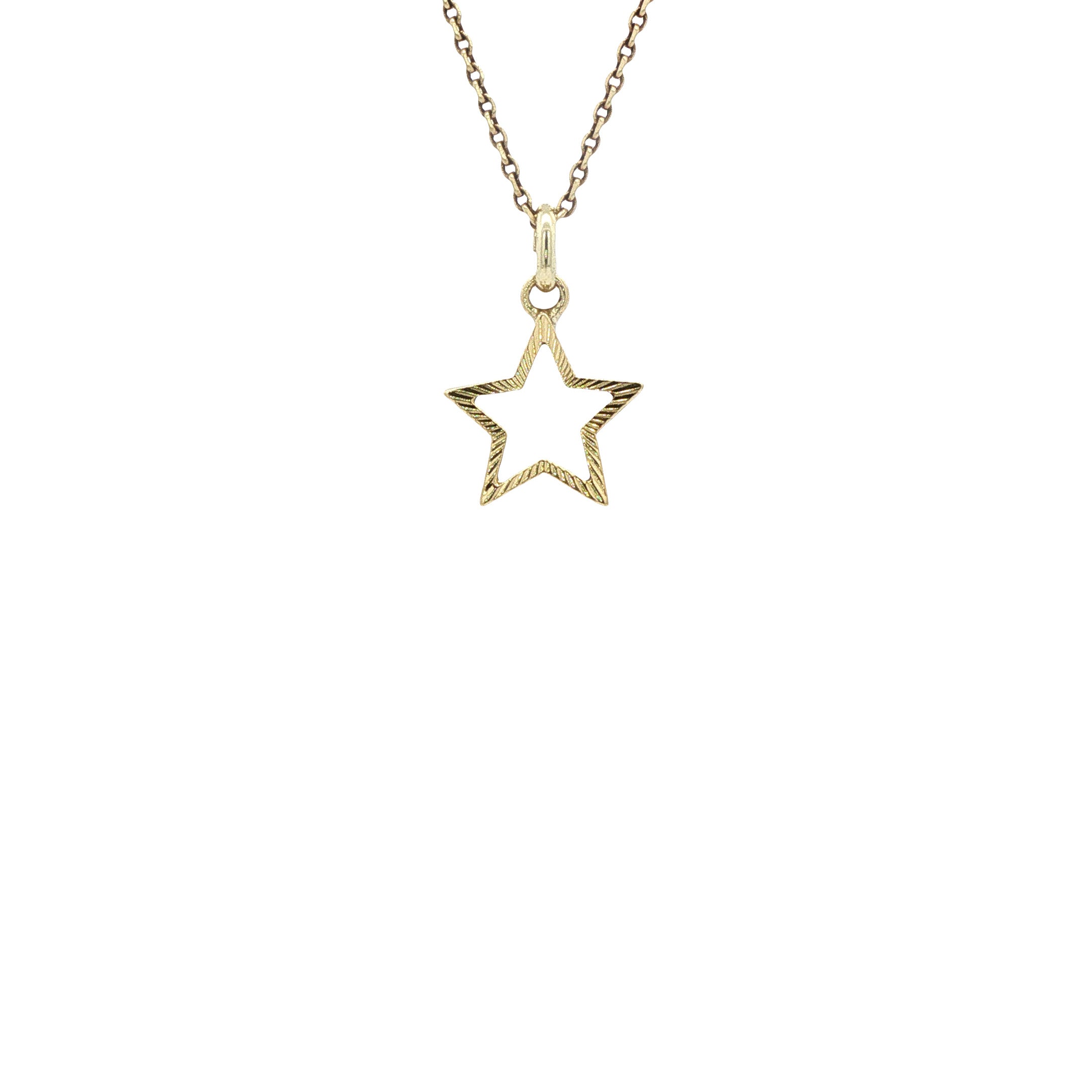 Gouden vintage ster hanger 14 kt
