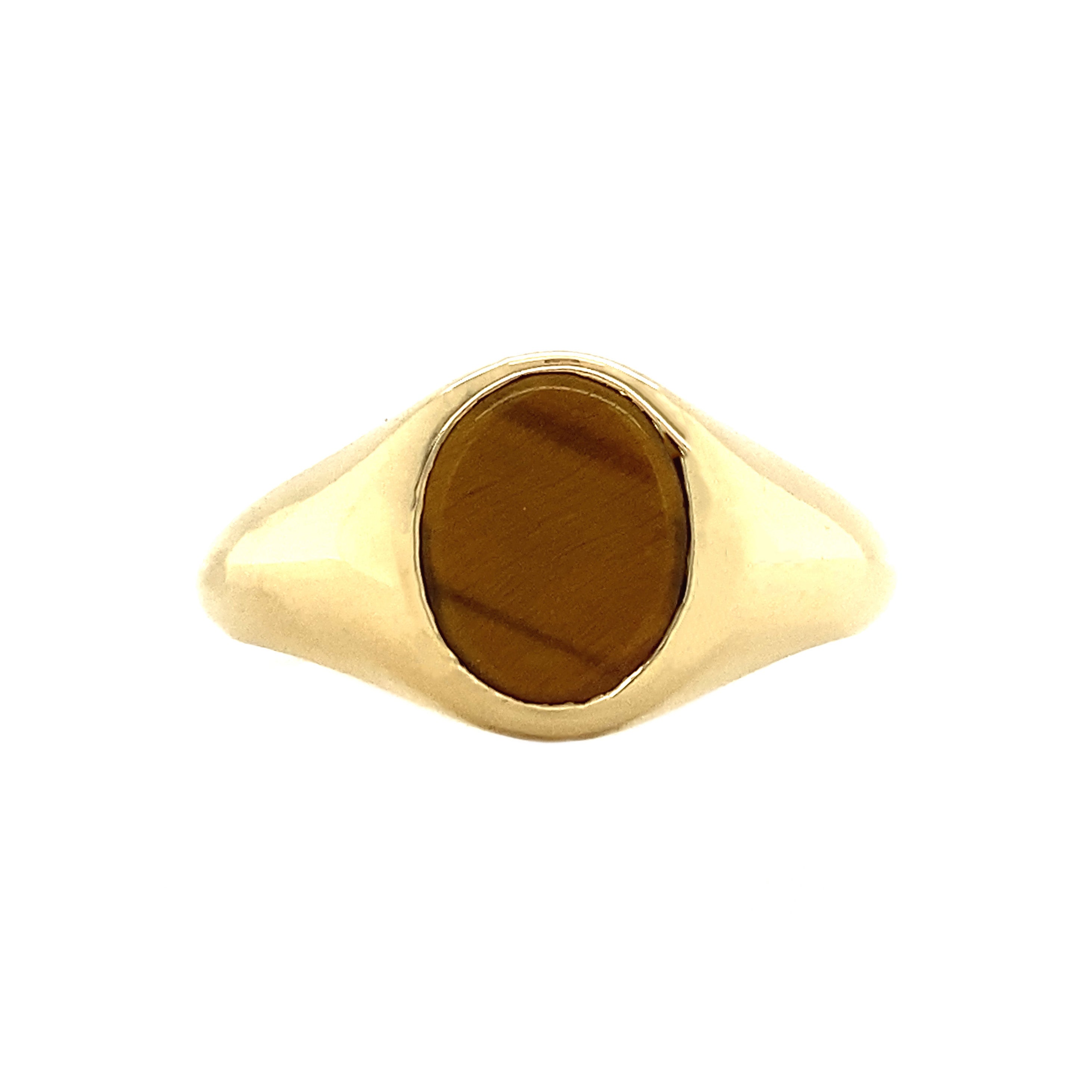 Twiggy ring xs 14 kt - Tiger Eye