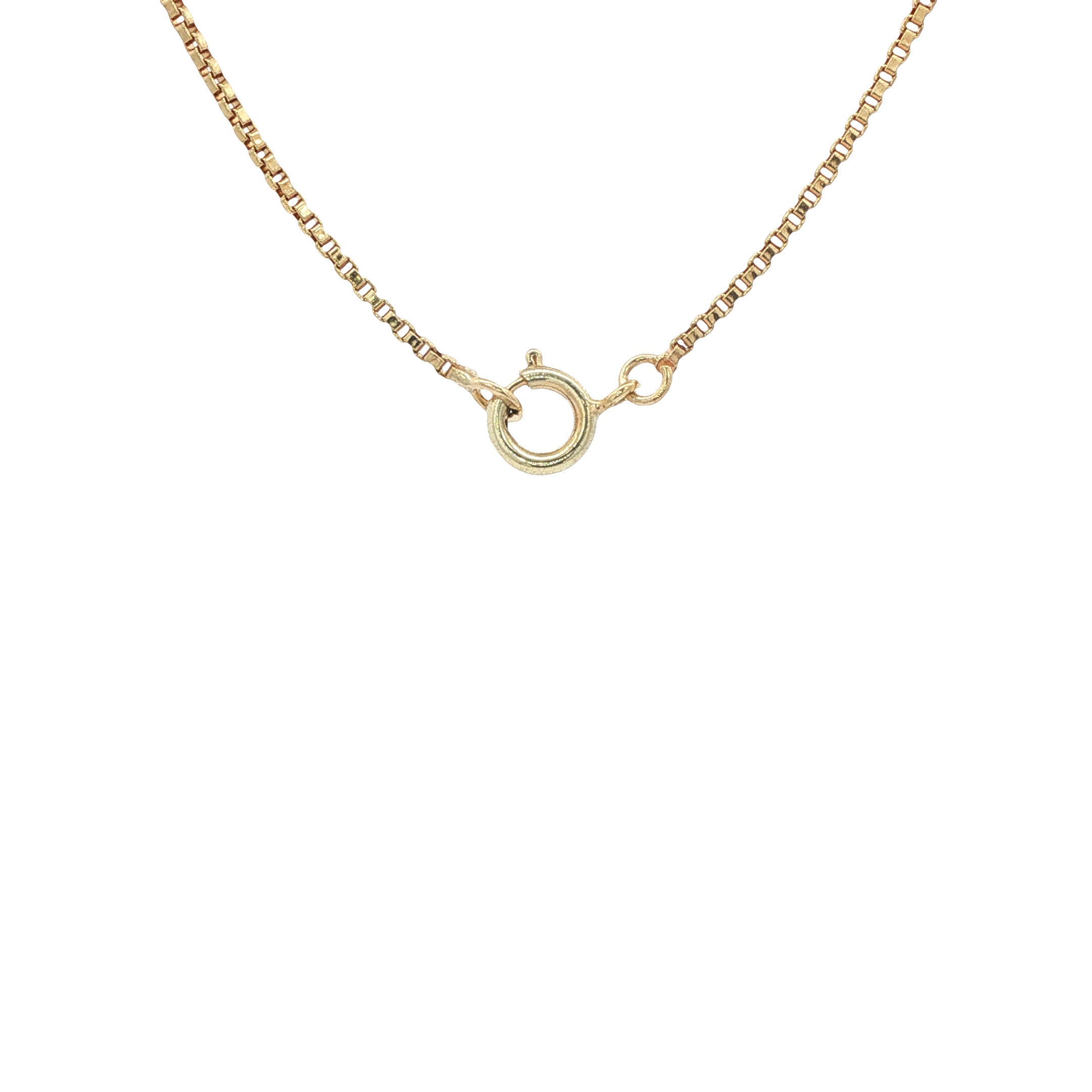 Vintage gold necklace with garnet, 14 kt