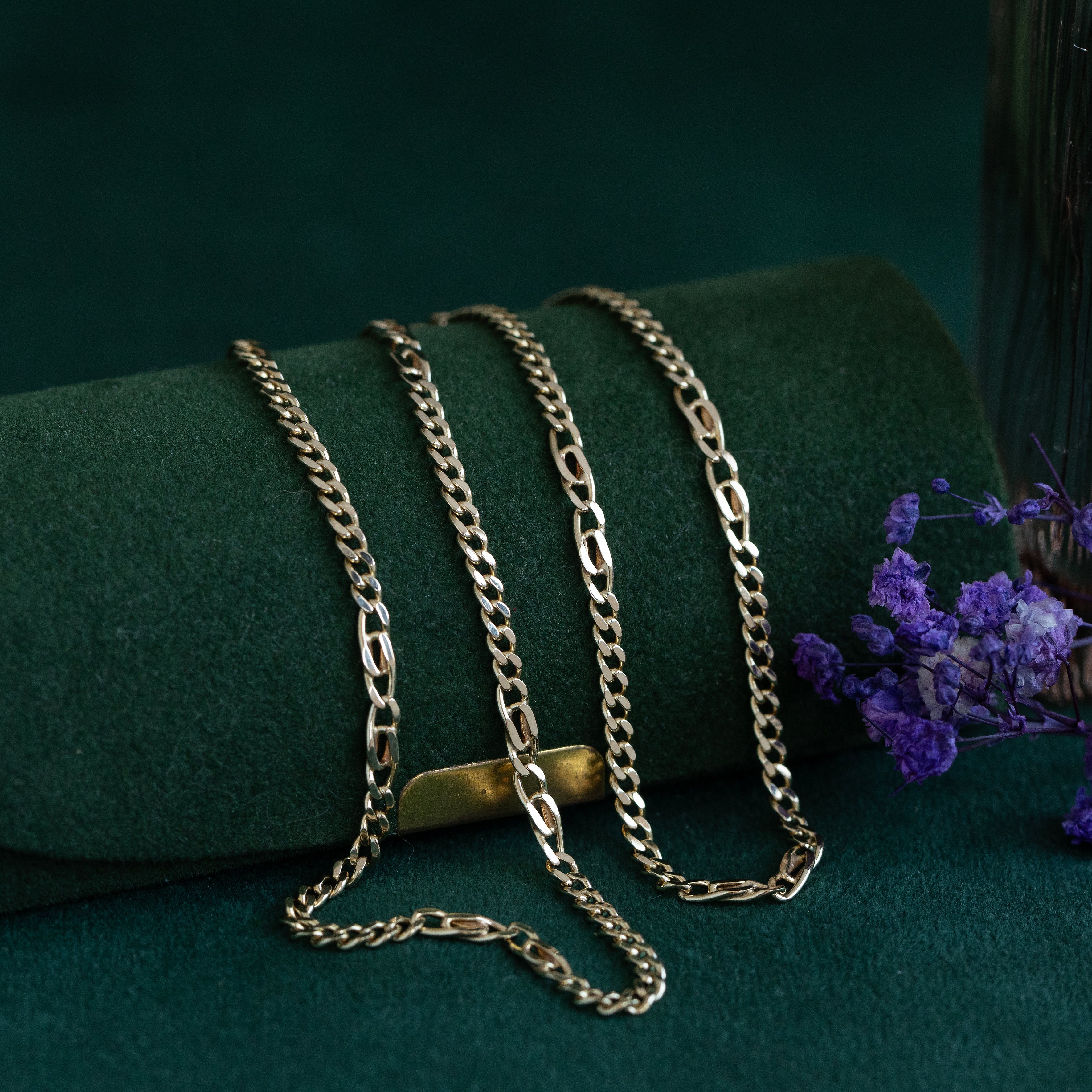 Gouden vintage fantasie collier 14 kt