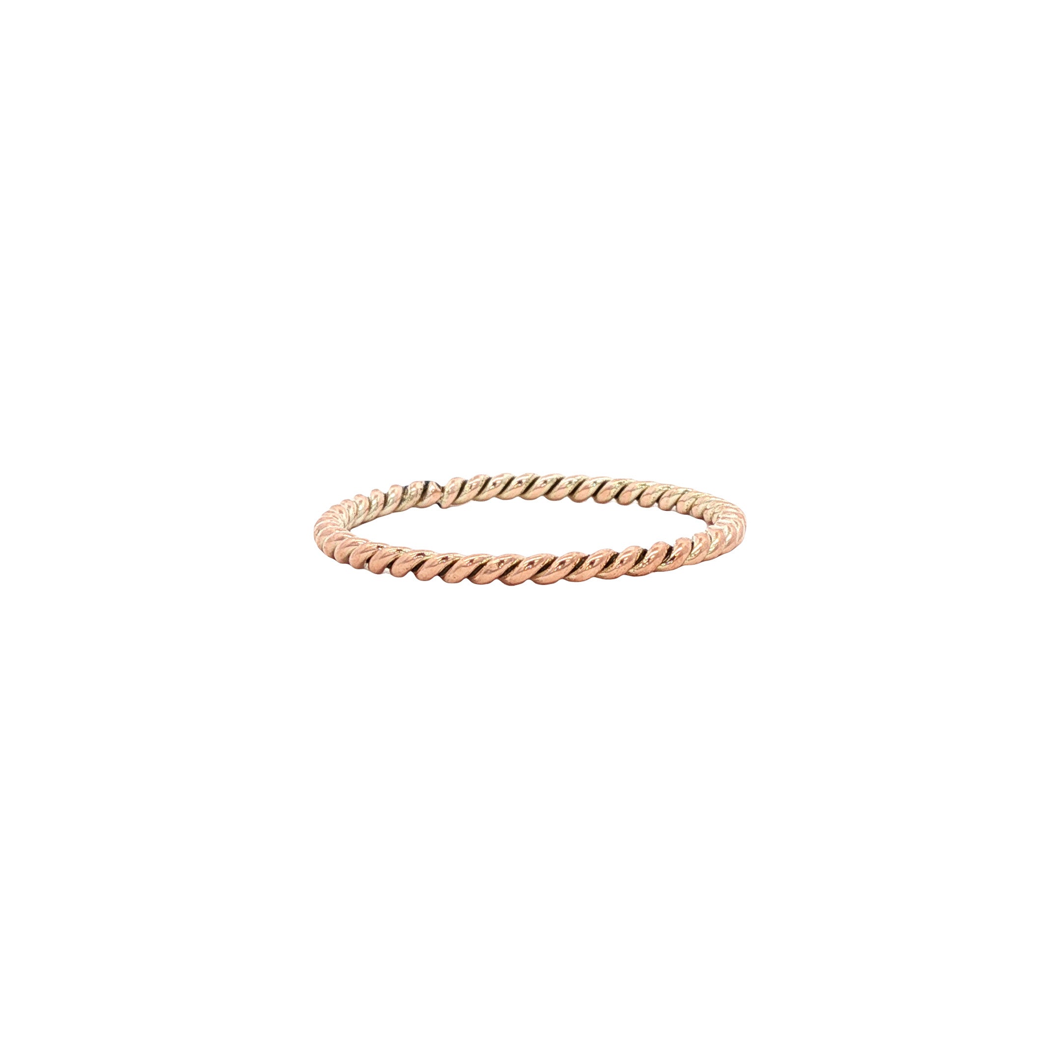 Rose-gold twisted ring 8 kt