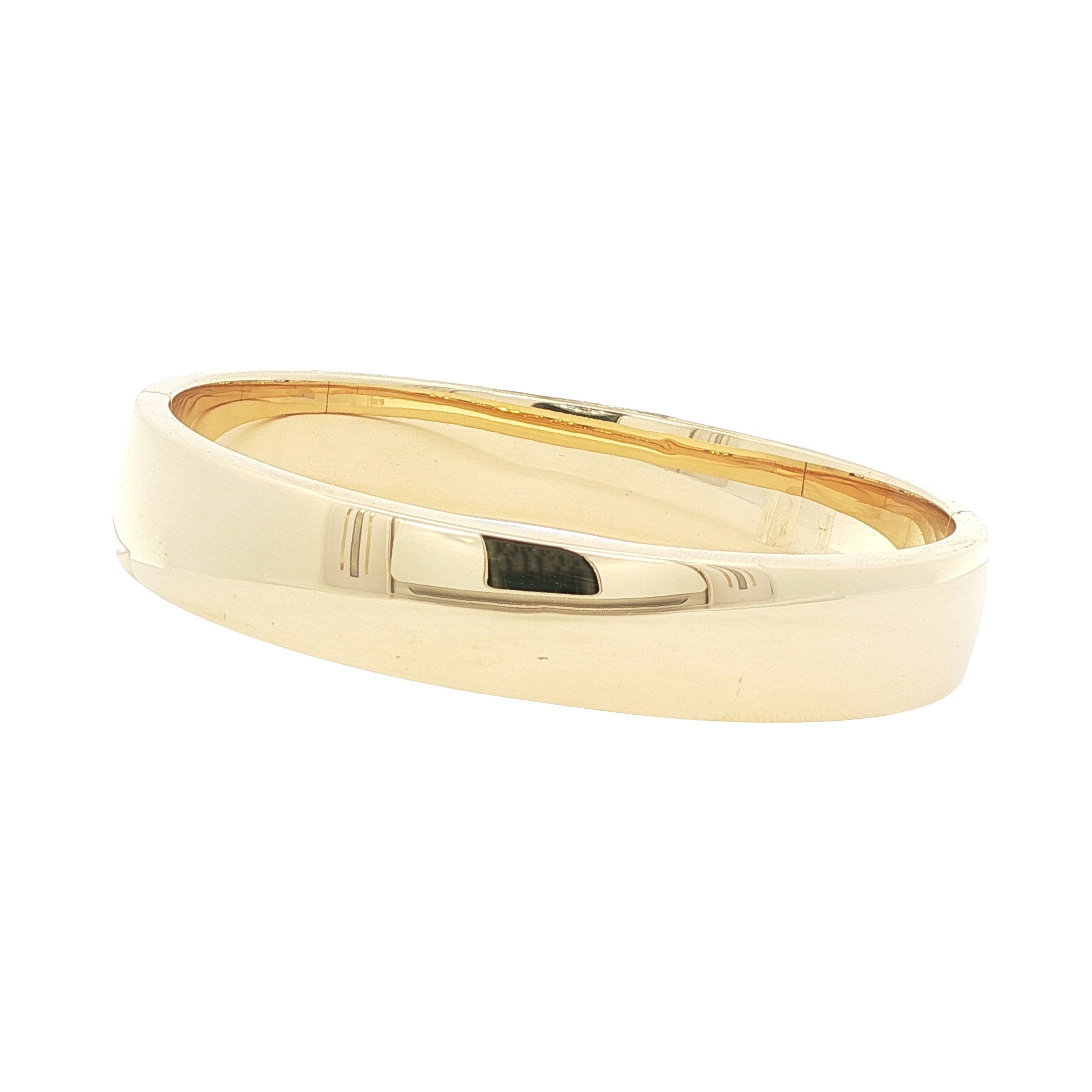 Gouden vintage gladde bangle 14 kt
