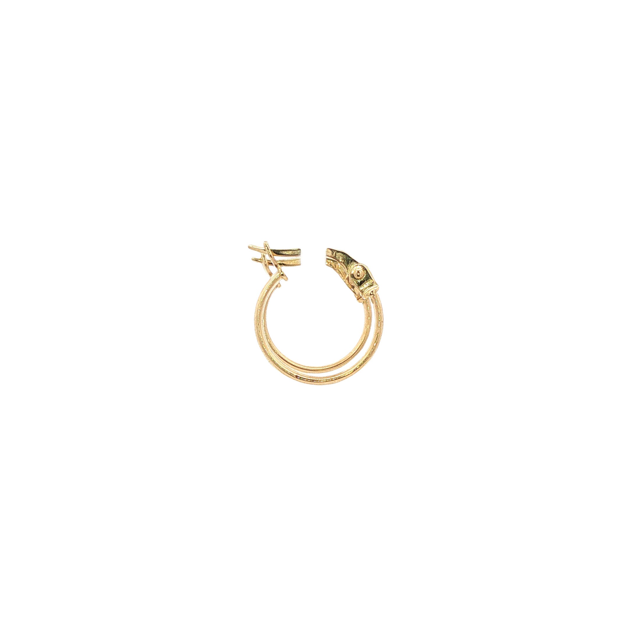 Gouden vintage gladde oorringen 14 kt