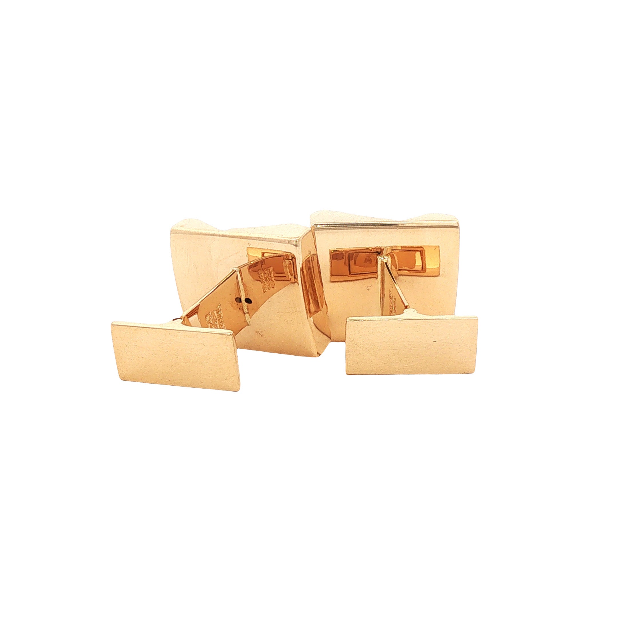 Gold vintage fantasy cufflinks 18 kt