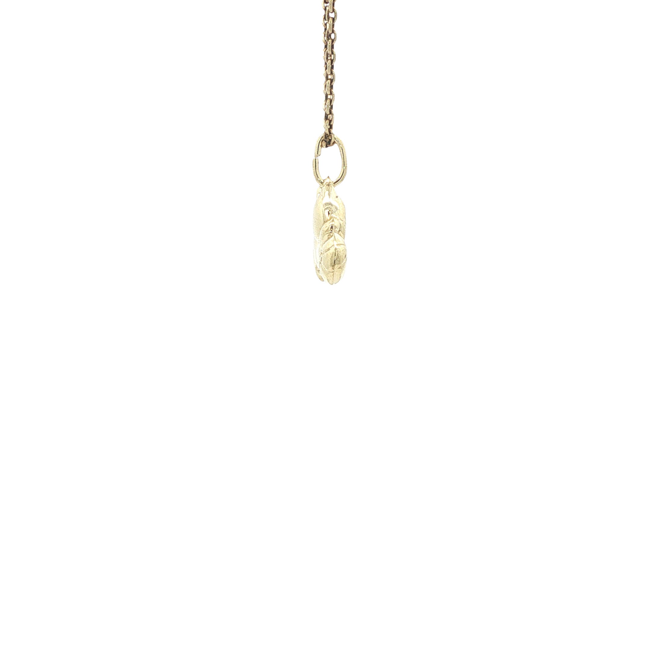 Vintage gold playing cat pendant, 14 kt