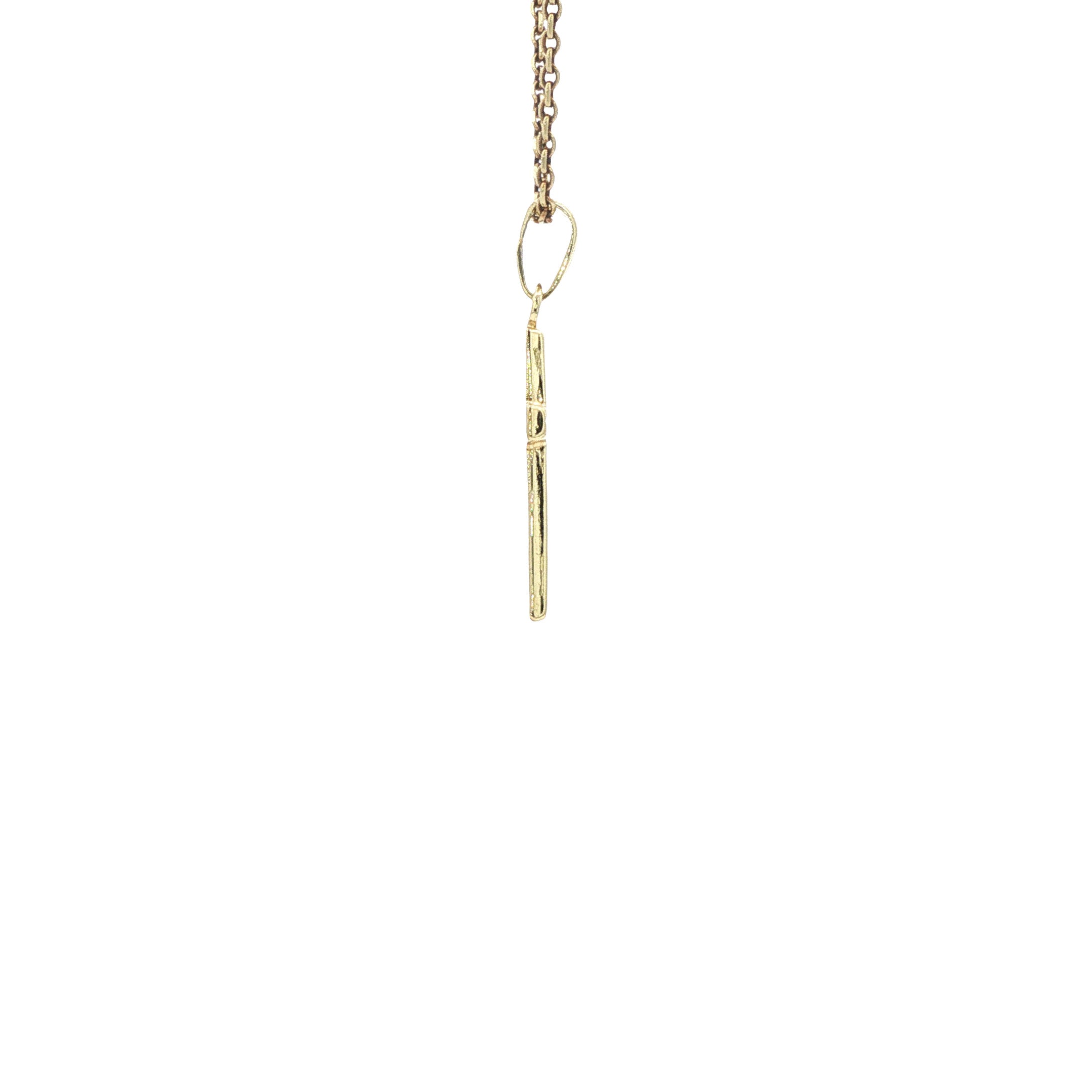 Gouden vintage kruis hanger 14 kt