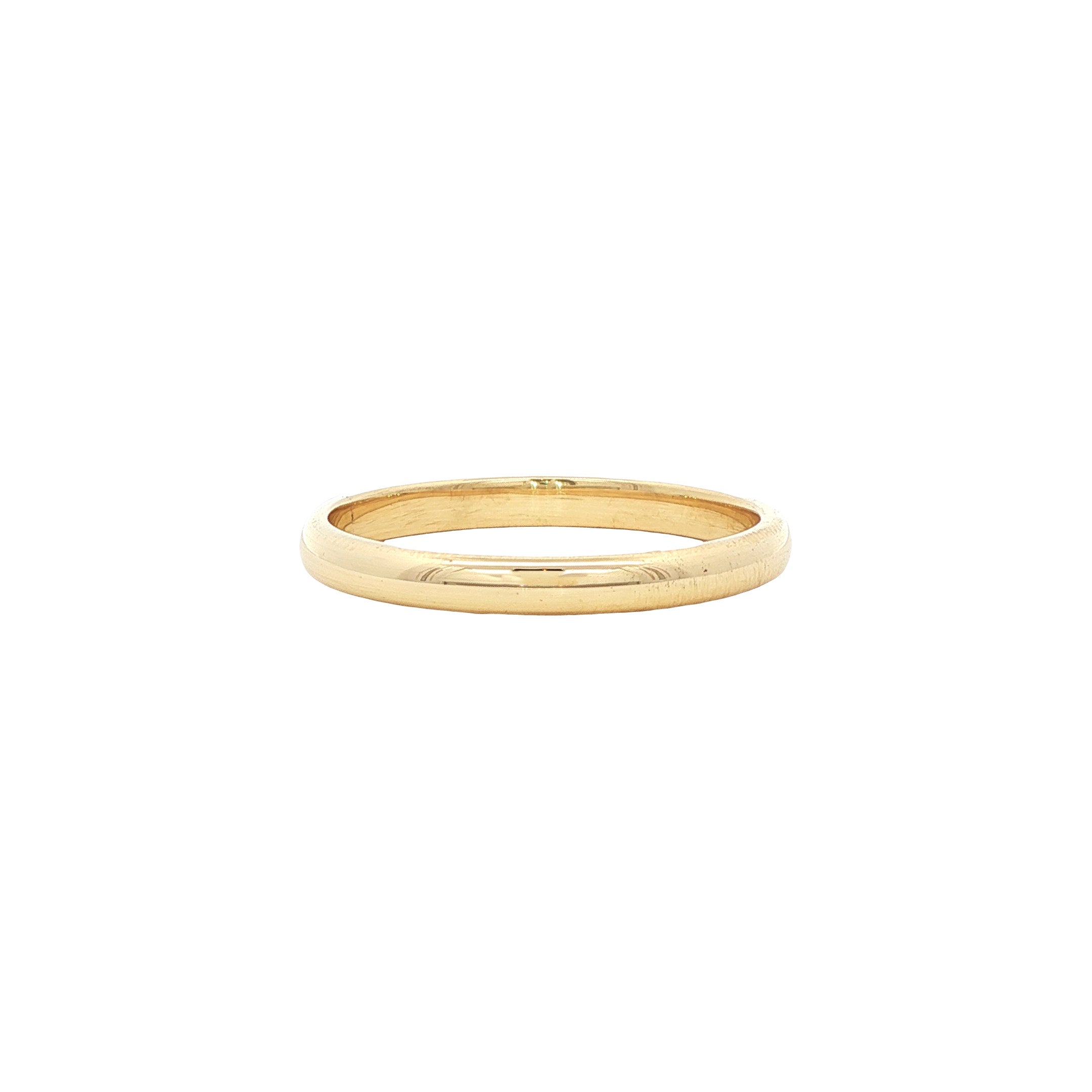 Gouden vintage gladde ring 14 kt