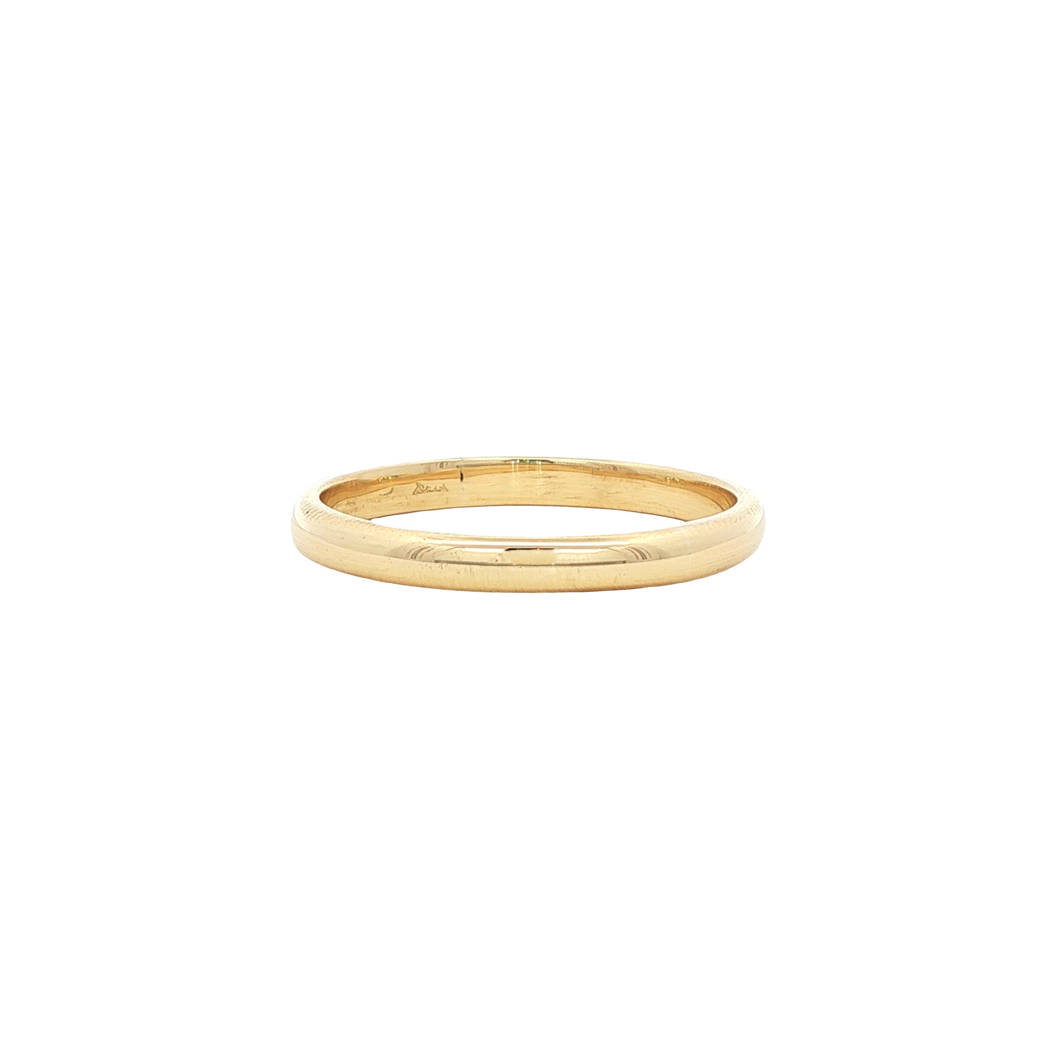 Gouden vintage gladde ring 14 kt
