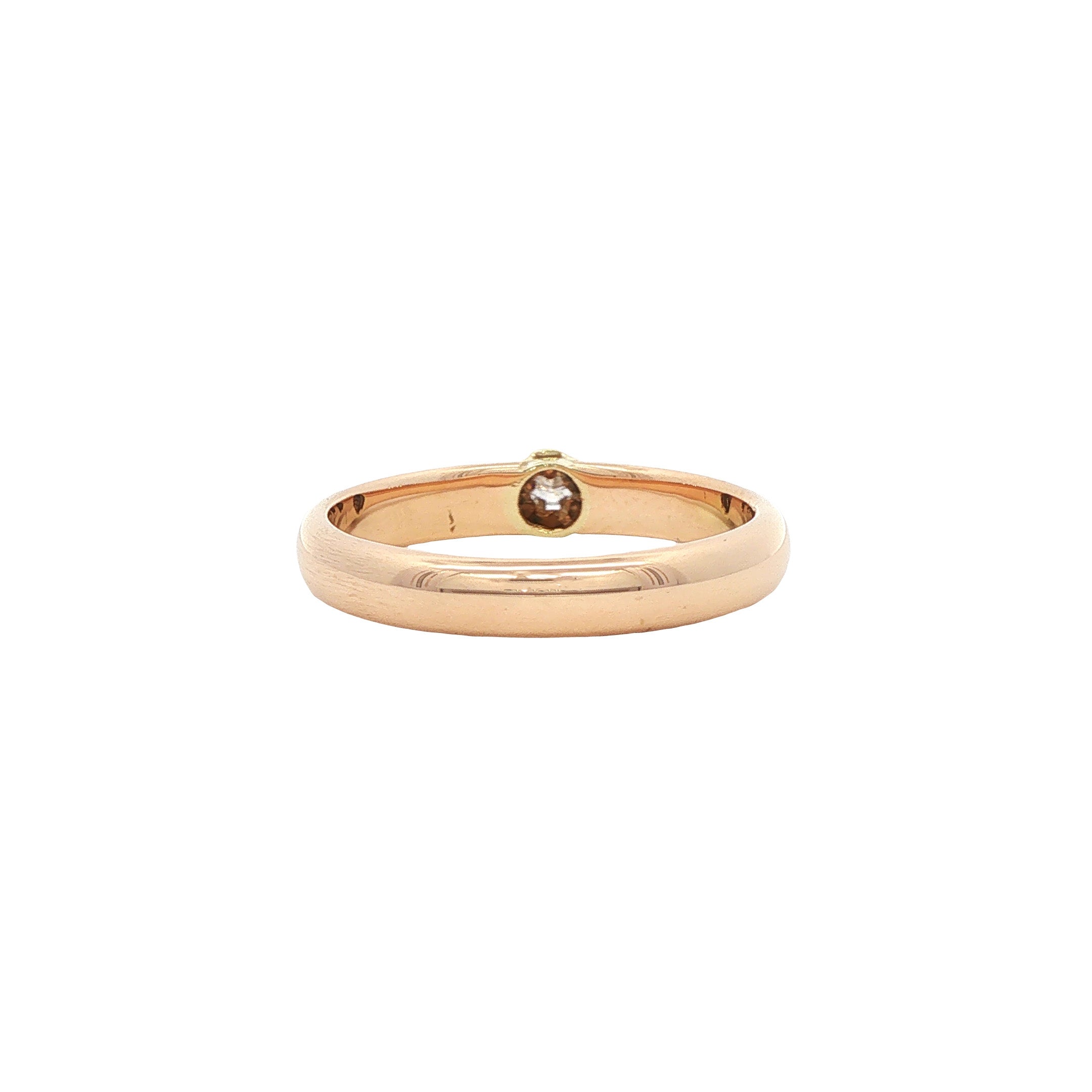 Gouden vintage ring met diamant 14 kt