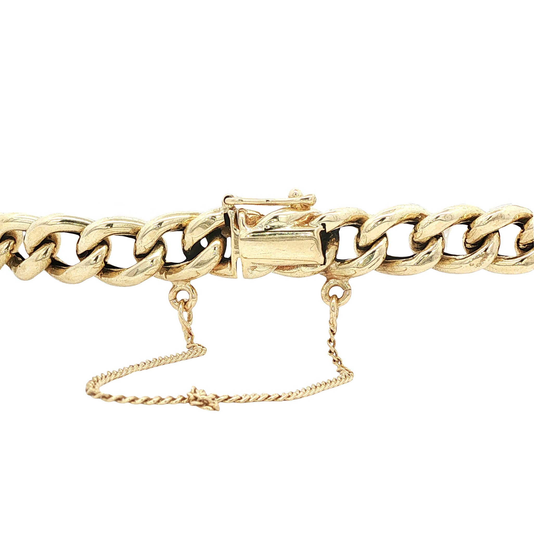 Gouden vintage gourmet armband 14 kt