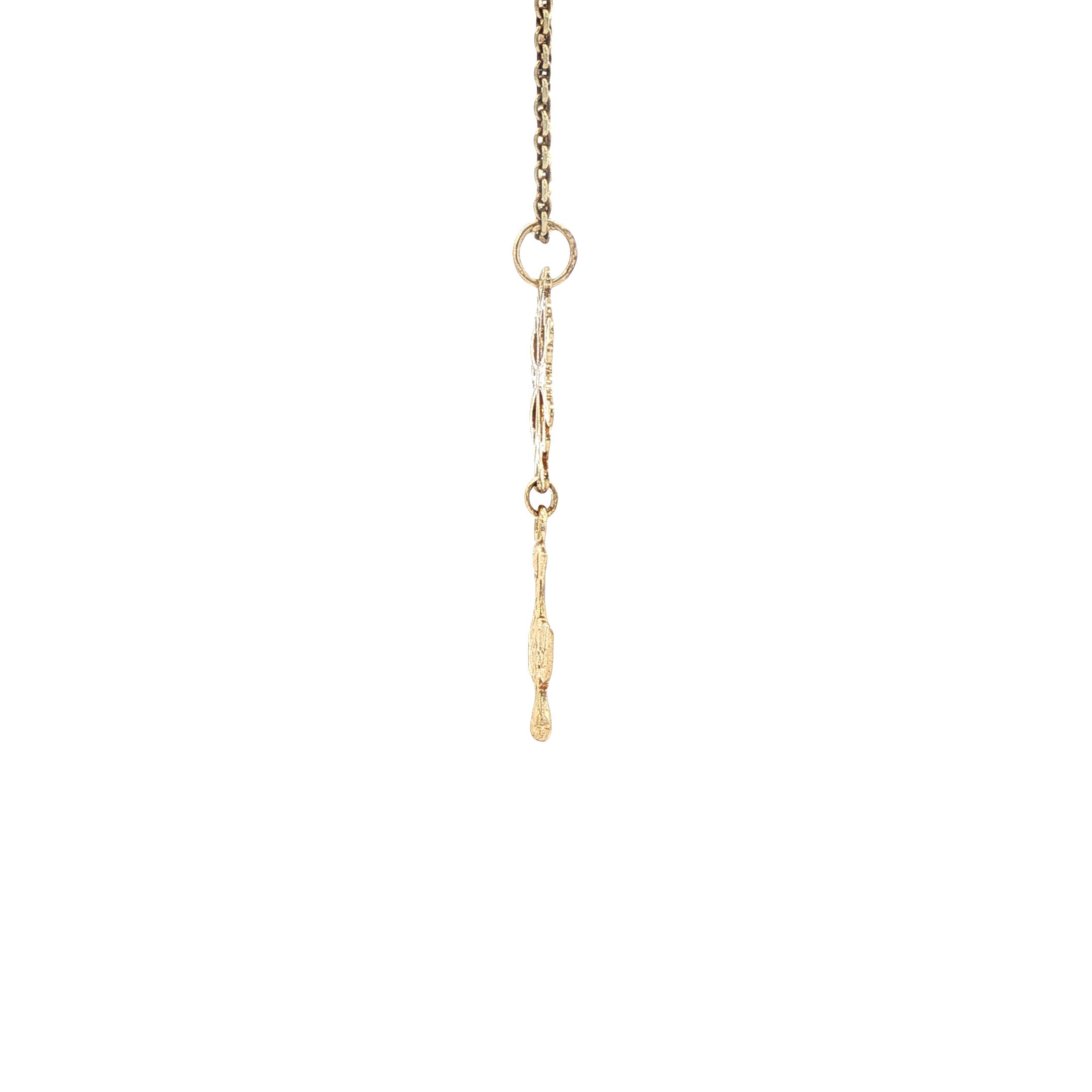 14 kt gold vintage Huguenot cross pendant